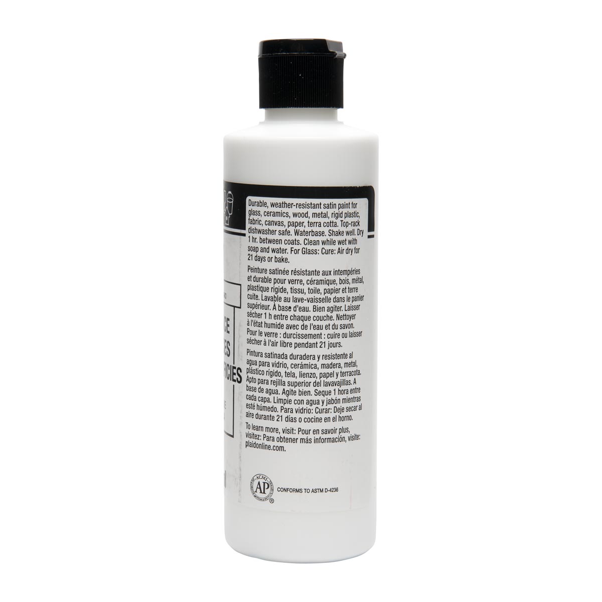 FolkArt ® Multi-Surface Satin Acrylic Paints - Titanium White, 8 oz. - 4645