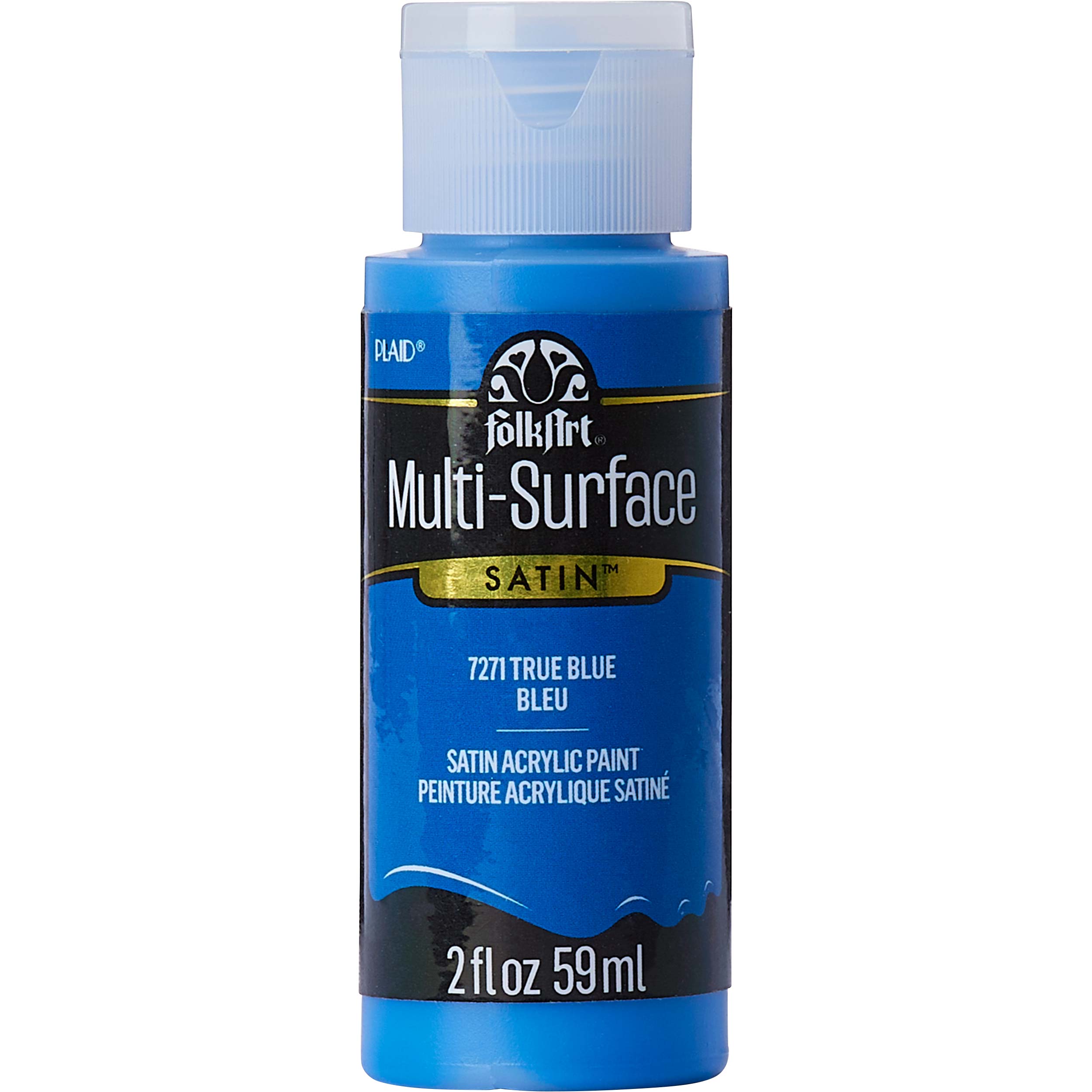 FolkArt ® Multi-Surface Satin Acrylic Paints - True Blue, 2 oz. - 7271