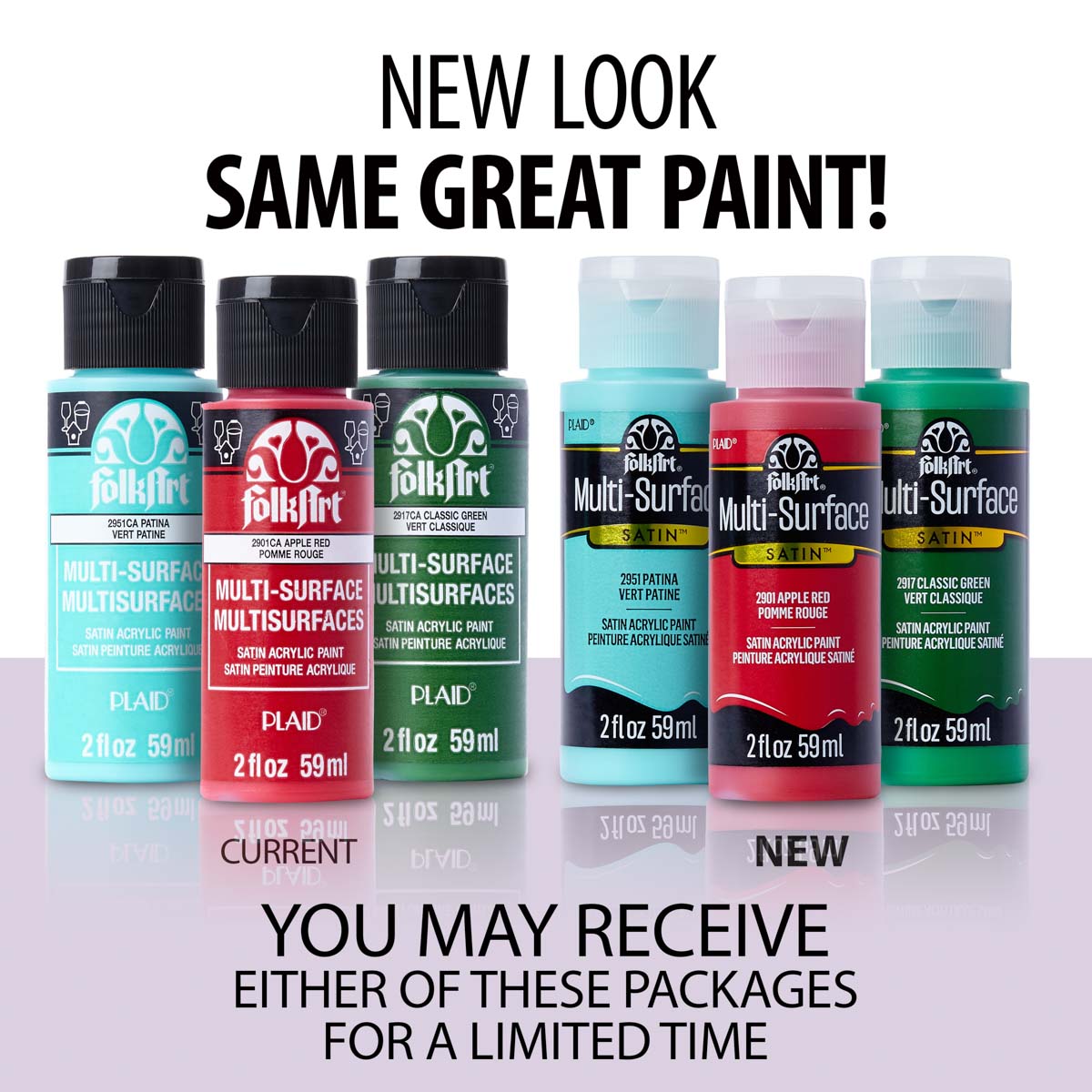 FolkArt ® Multi-Surface Satin Acrylic Paints - Violet Pansy, 2 oz. - 2956