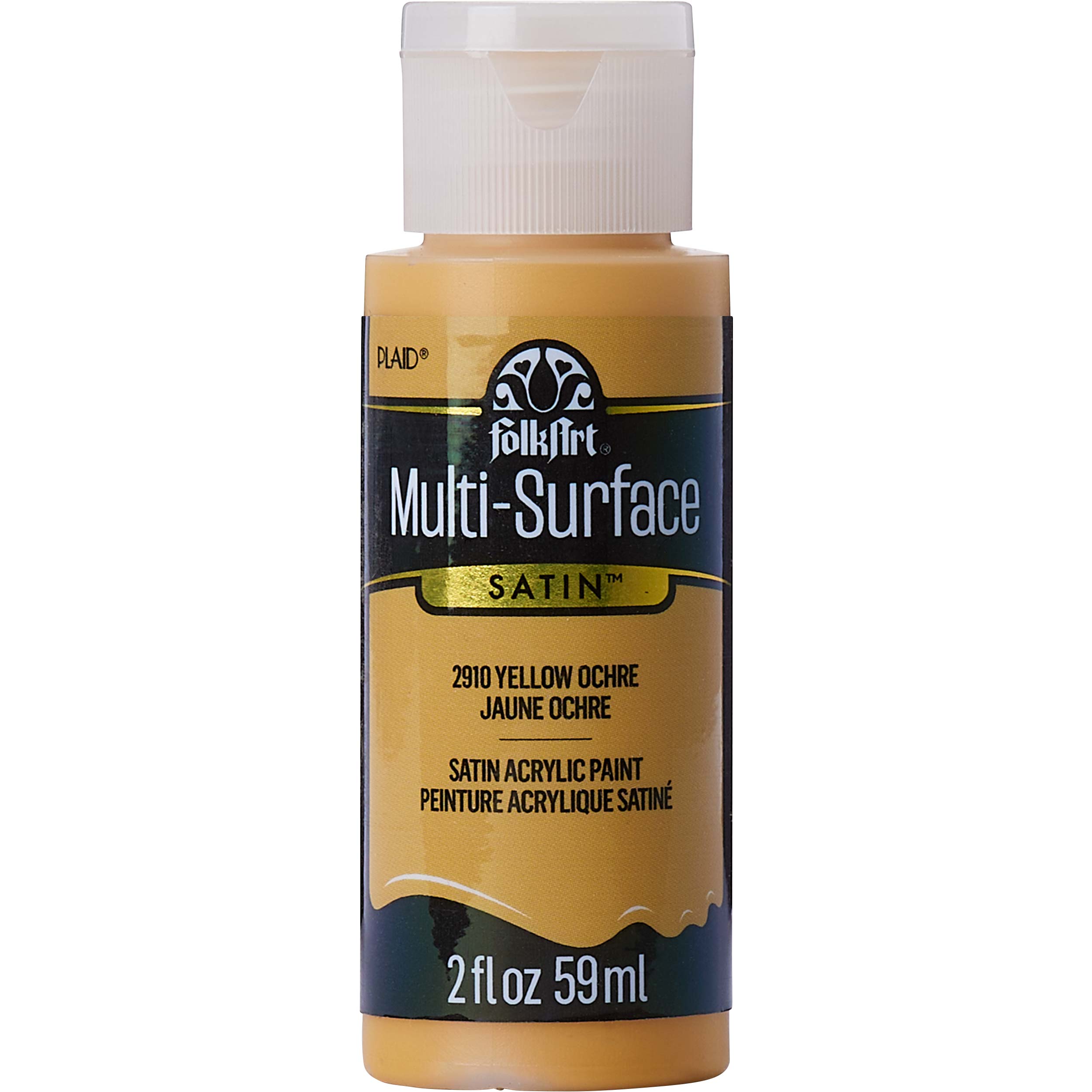 FolkArt ® Multi-Surface Satin Acrylic Paints - Yellow Ochre, 2 oz. - 2910