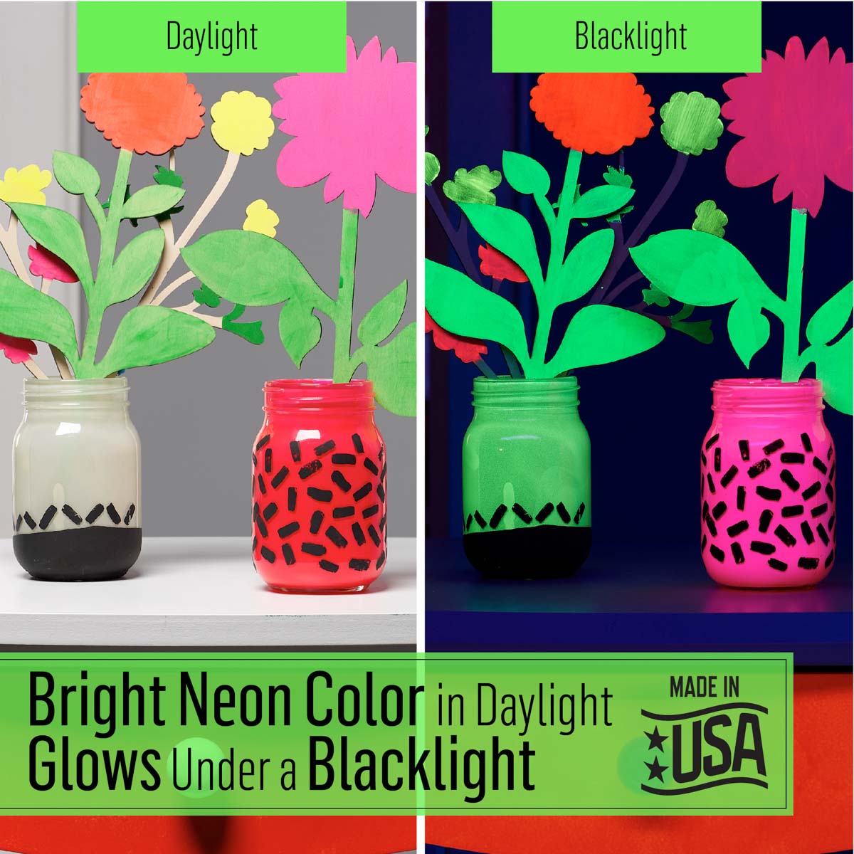 FolkArt ® Neon Blacklight™ Colors -  Purple, 8 oz. - 36375