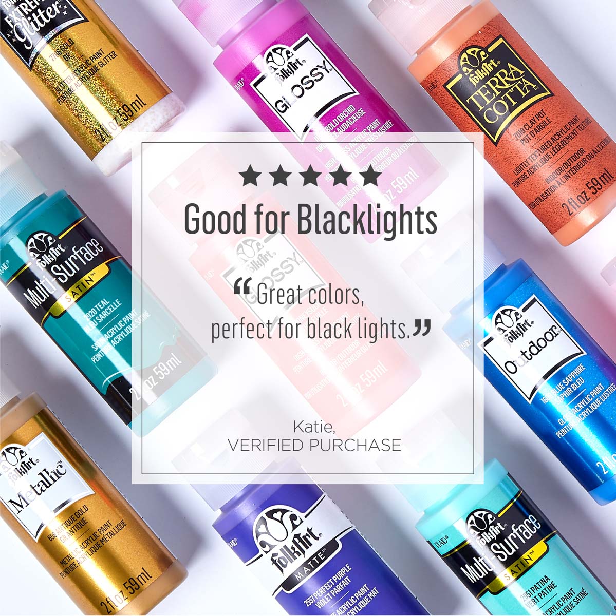 FolkArt ® Neon Blacklight™ Colors - Blue, 2 oz. - 2855