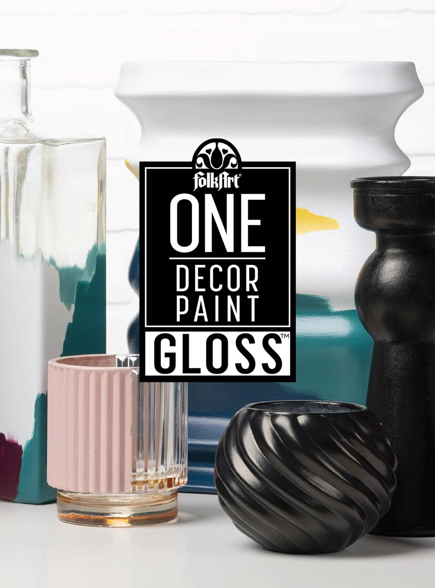 FolkArt ® One Décor Paint™ Gloss - Classic Black, 8 oz. - 11913