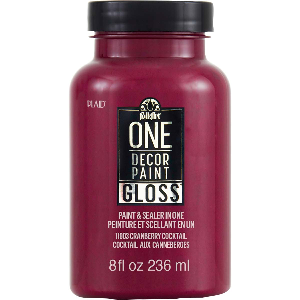 FolkArt ® One Décor Paint™ Gloss - Cranberry Cocktail, 8 oz. - 11903