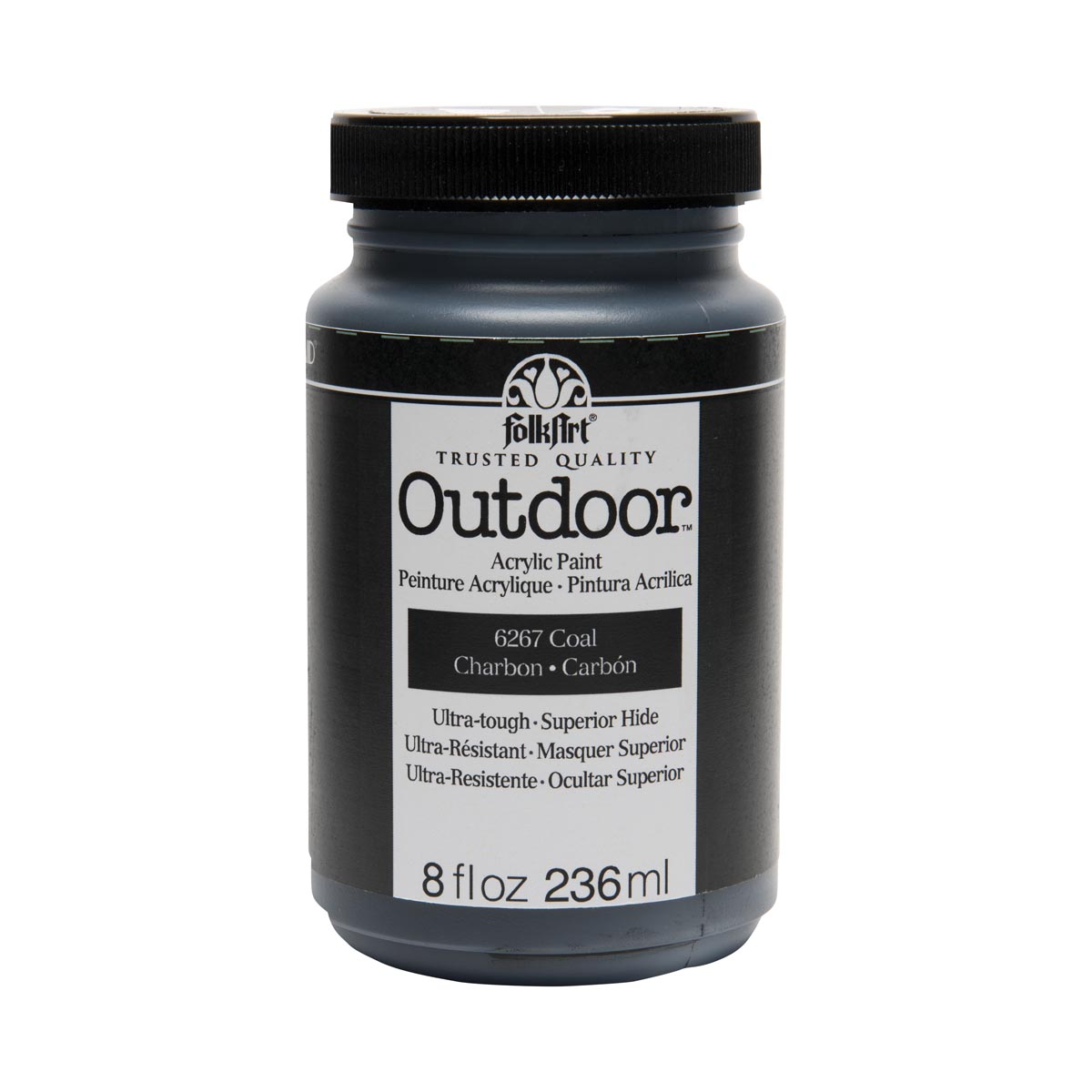 FolkArt ® Outdoor™ Acrylic Colors - Coal, 8 oz. - 6267