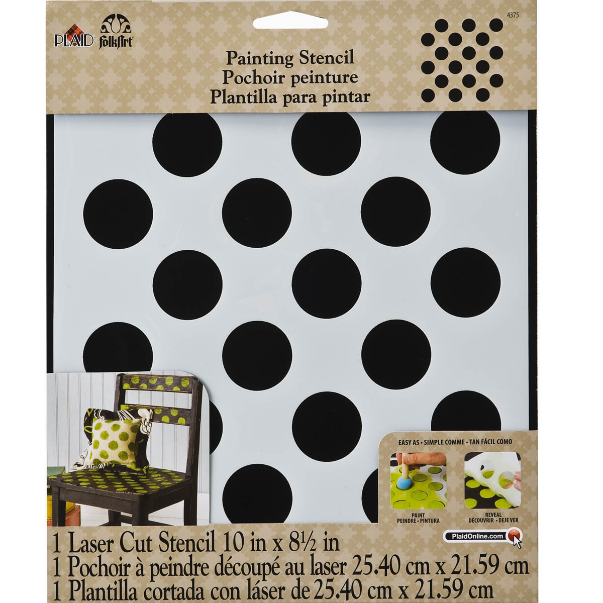 FolkArt ® Painting Stencils - Large - Polka Dot - 4375