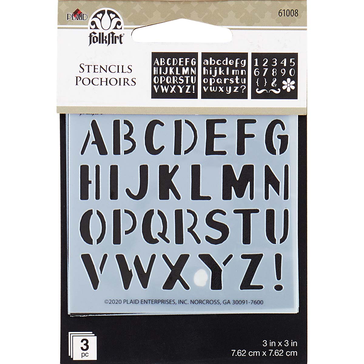 FolkArt ® Painting Stencils - Mini - Chunky Alphabet - 61008