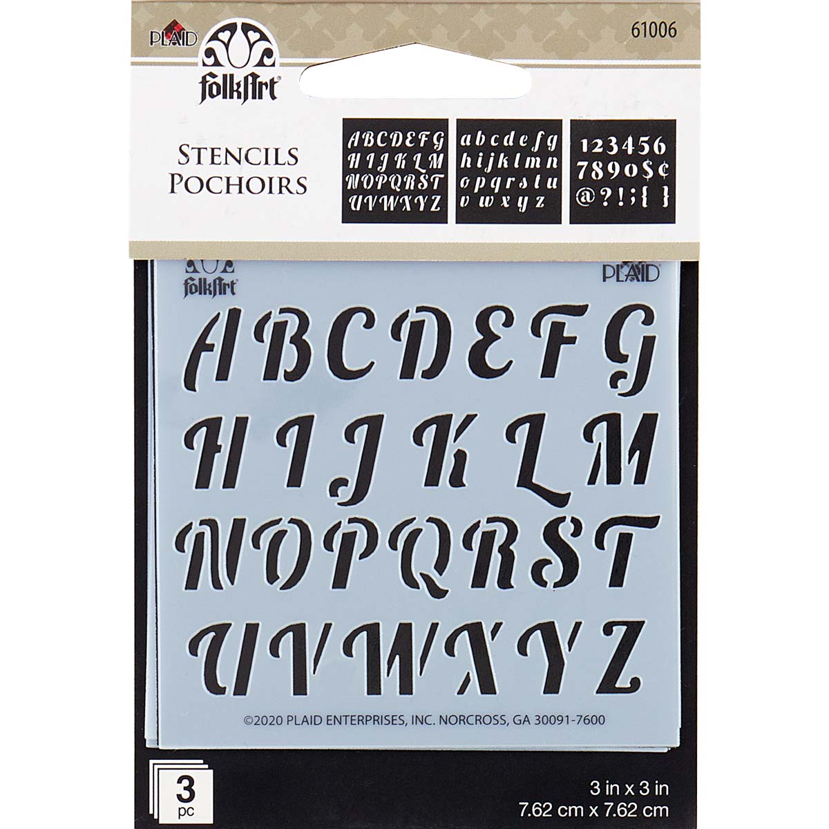 FolkArt ® Painting Stencils - Mini - Swash Font - 61006
