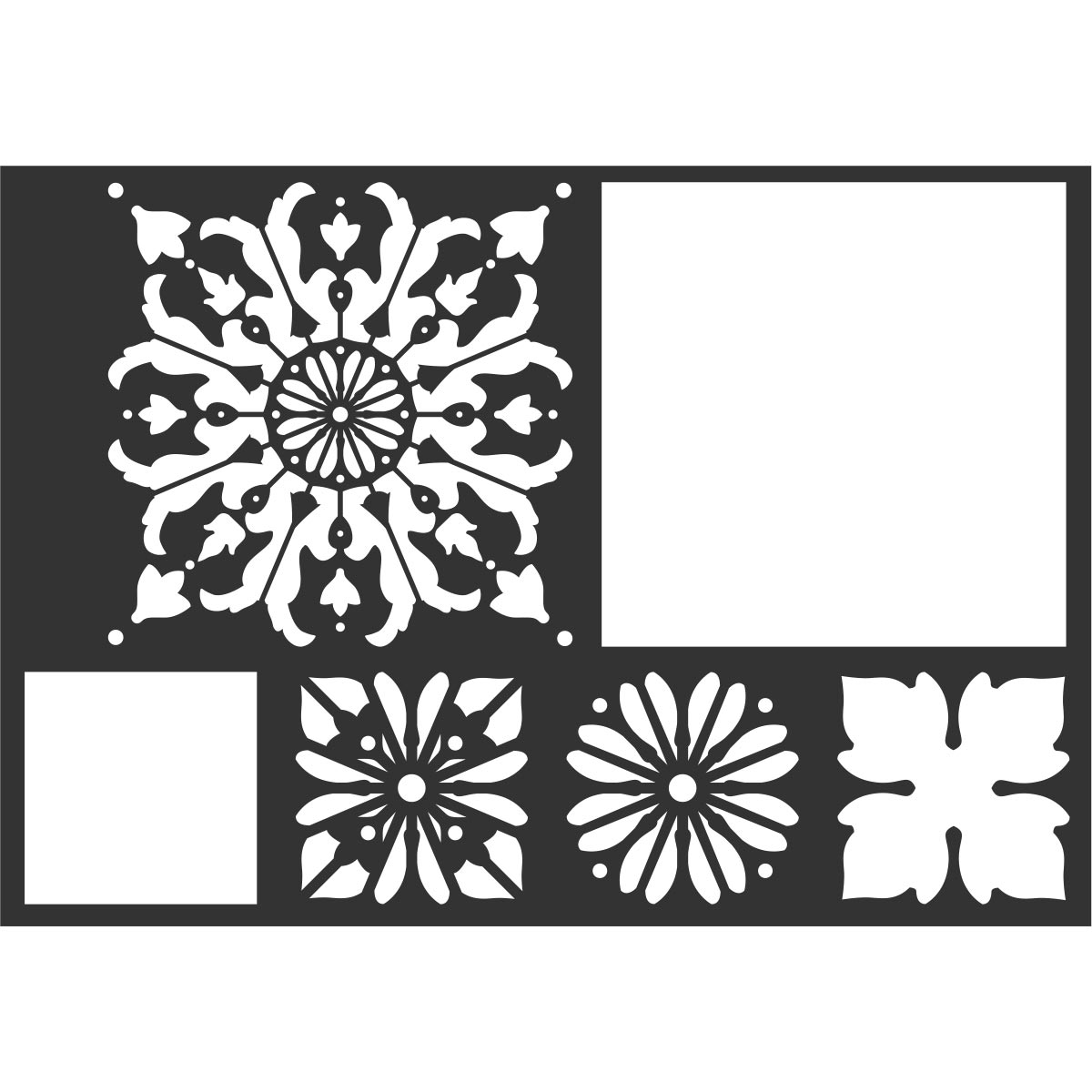 FolkArt ® Painting Stencils - Mod Flower Tile - 13236