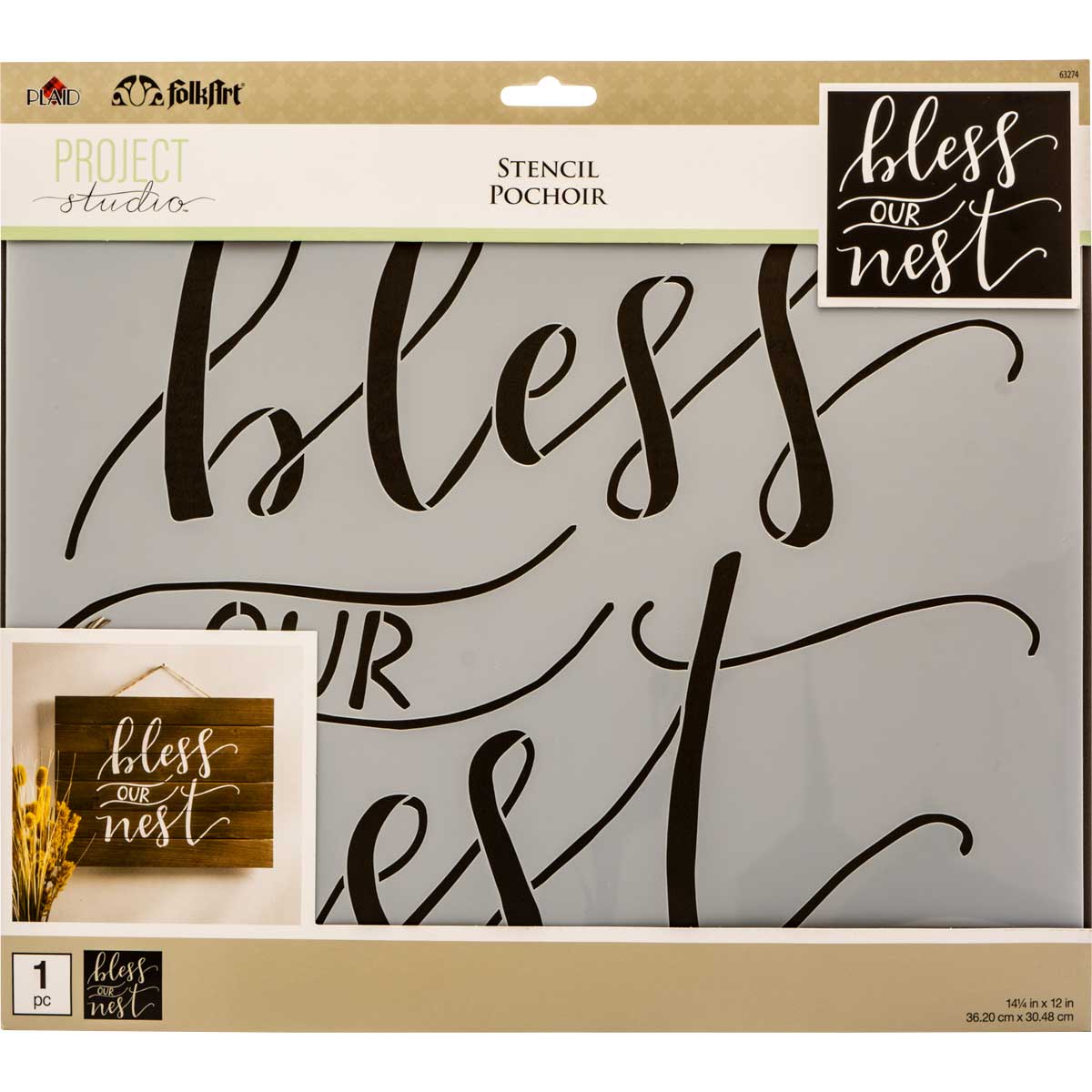 FolkArt ® Painting Stencils - Sign Making - Project Studio™ Bless Our Nest - 63274