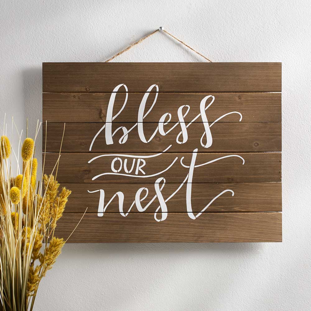 FolkArt ® Painting Stencils - Sign Making - Project Studio™ Bless Our Nest - 63274