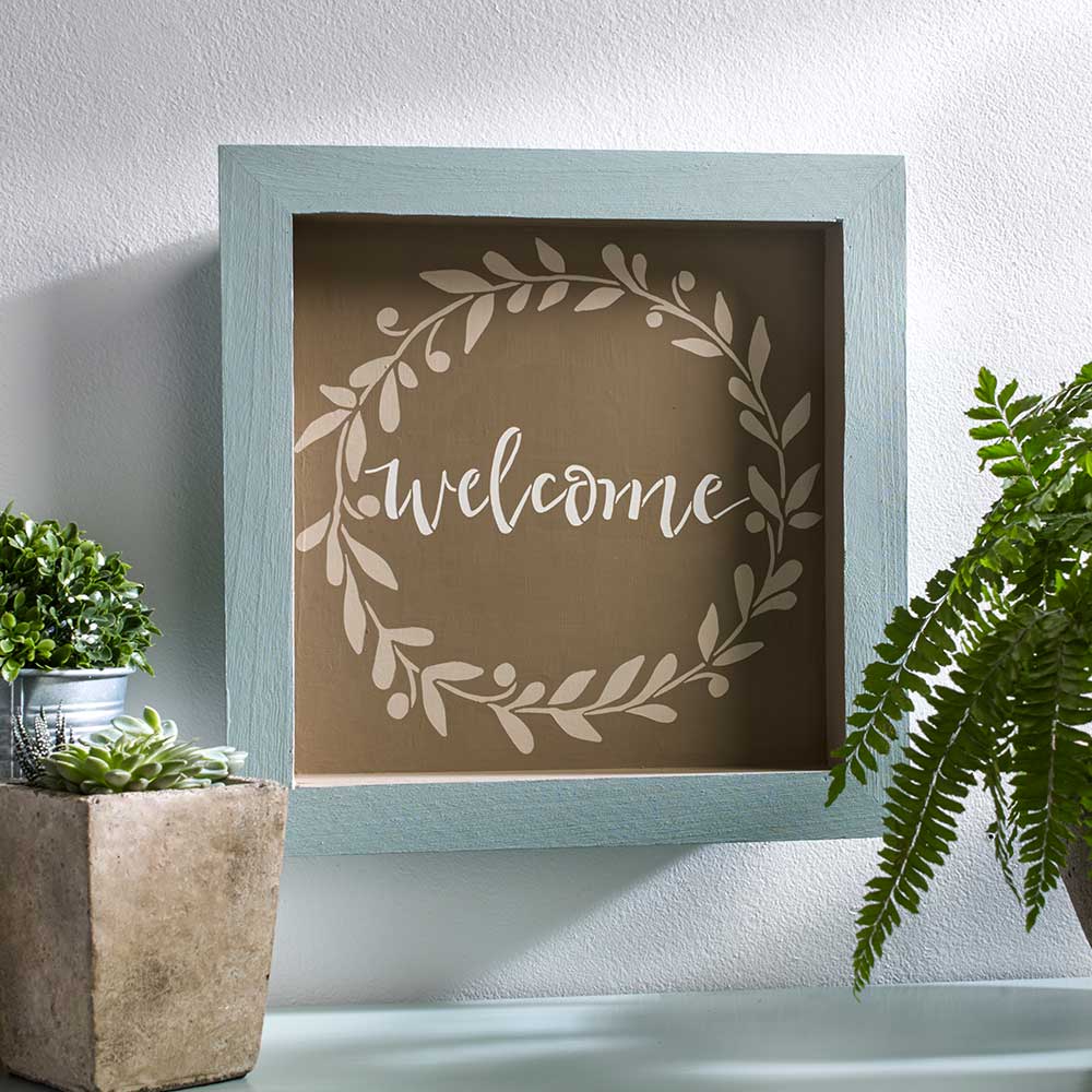 FolkArt ® Painting Stencils - Sign Making - Project Studio™ Welcome Wreath - 63275