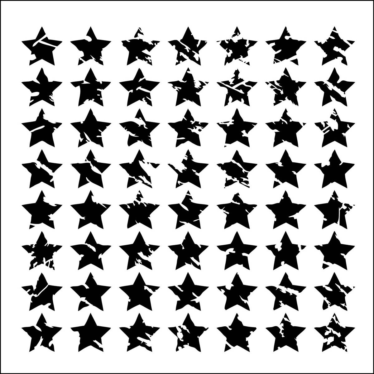 FolkArt ® Painting Stencils - Small - Distressed Stars - MS31046