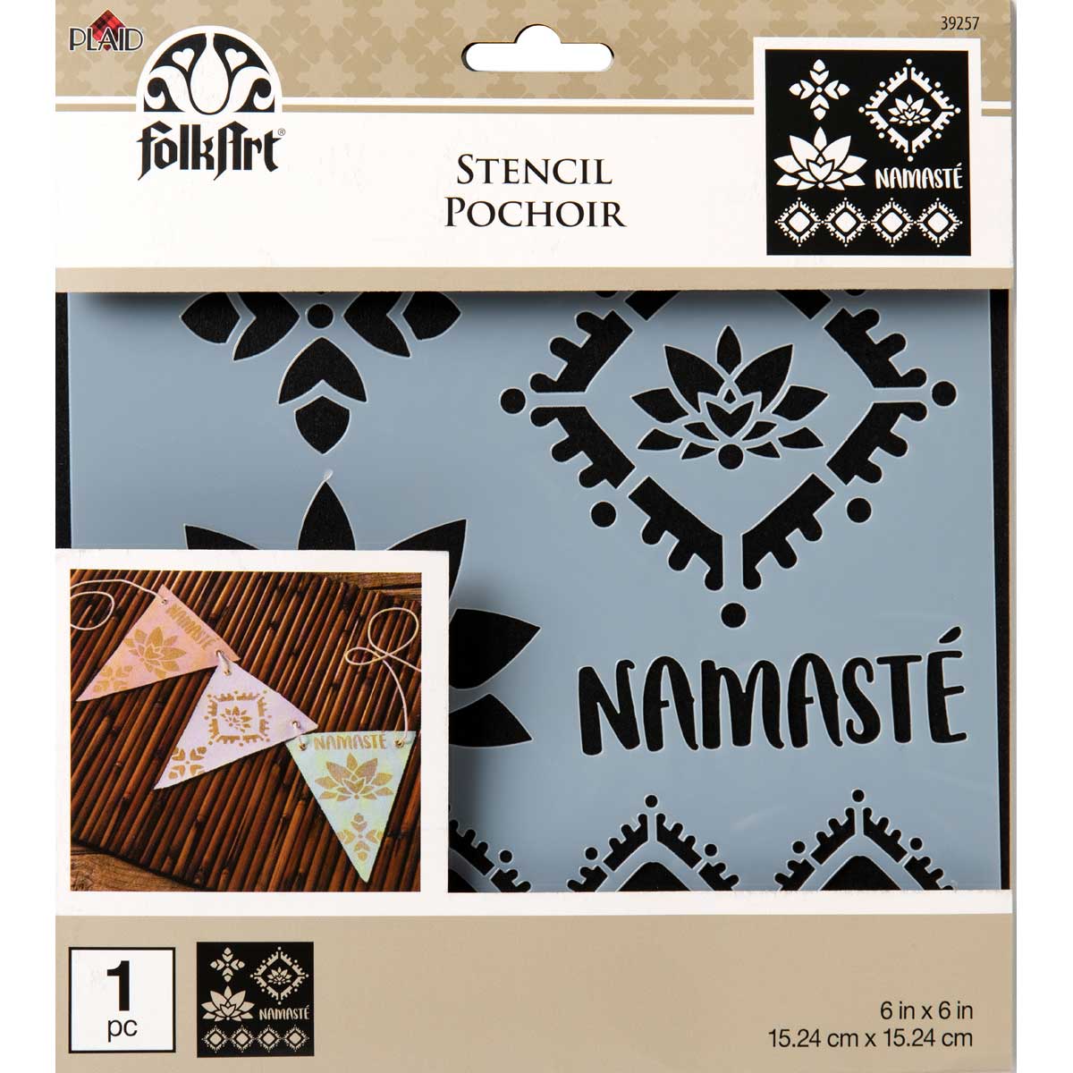 FolkArt ® Painting Stencils - Small - Namaste - 39257