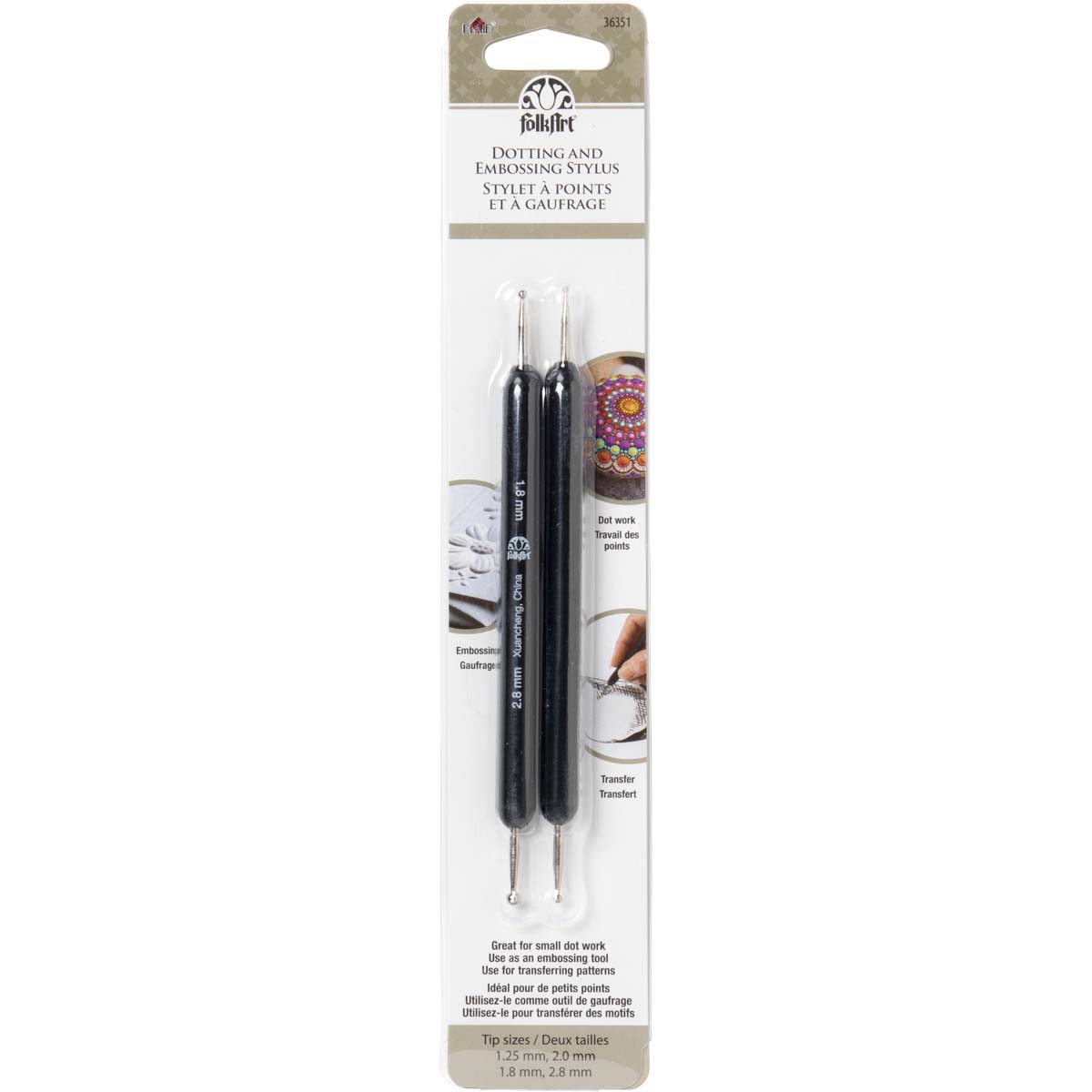 FolkArt ® Painting Tools - Dotting and Embossing Stylus, 2 pc. - 36351