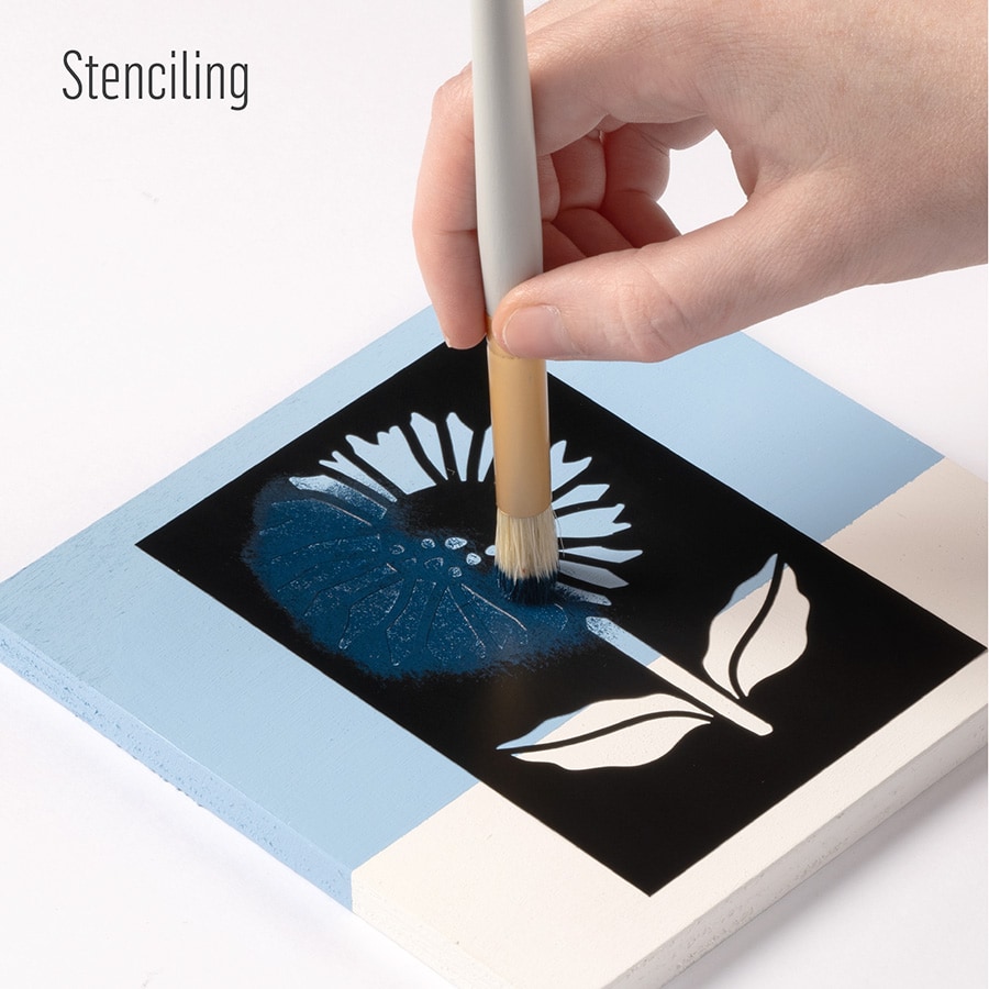 FolkArt ® Painting Tools - Short Handle Stencil Brush Set, 7 pc. - 63862