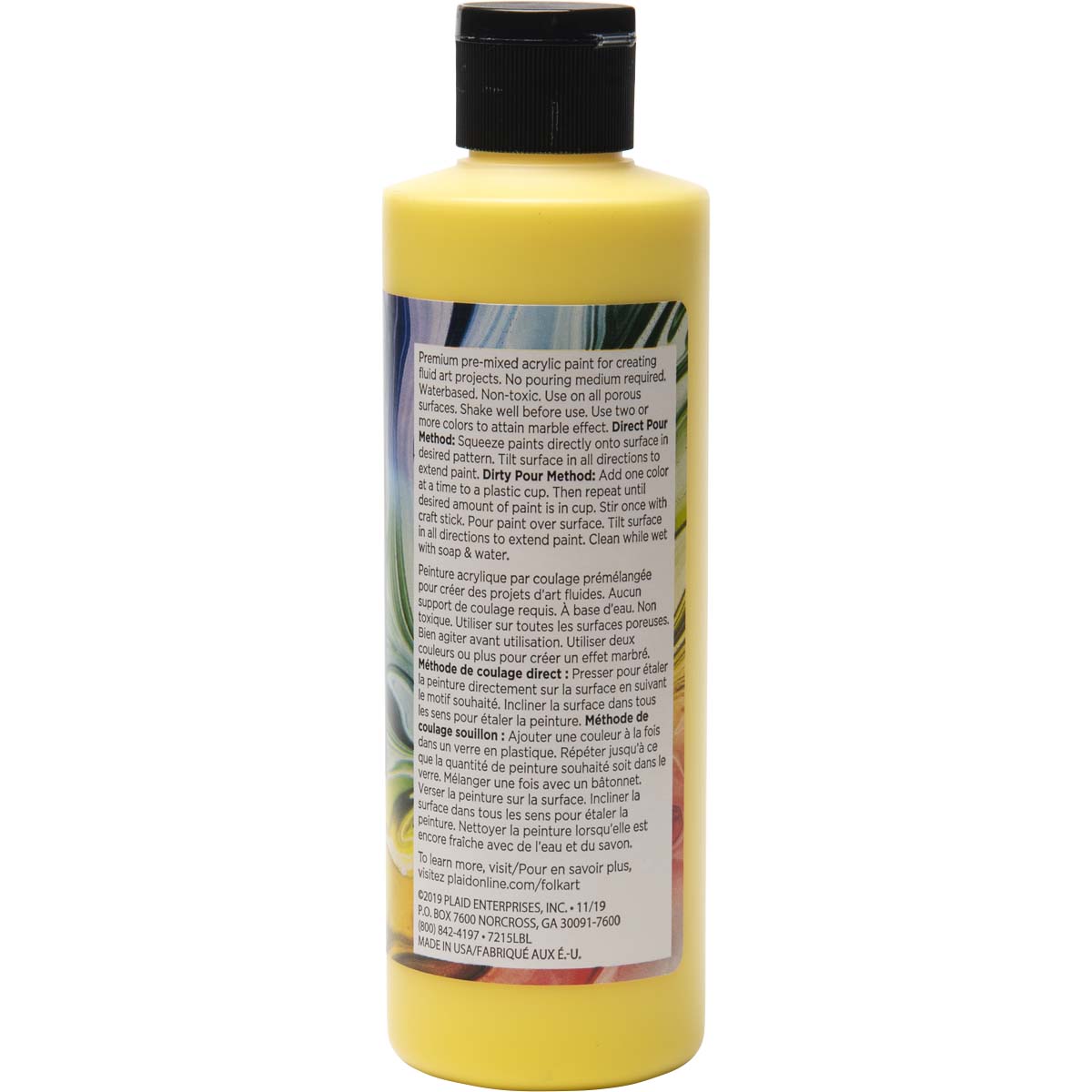 FolkArt ® Pre-mixed Pouring Paint - Yellow, 8 oz. - 7215