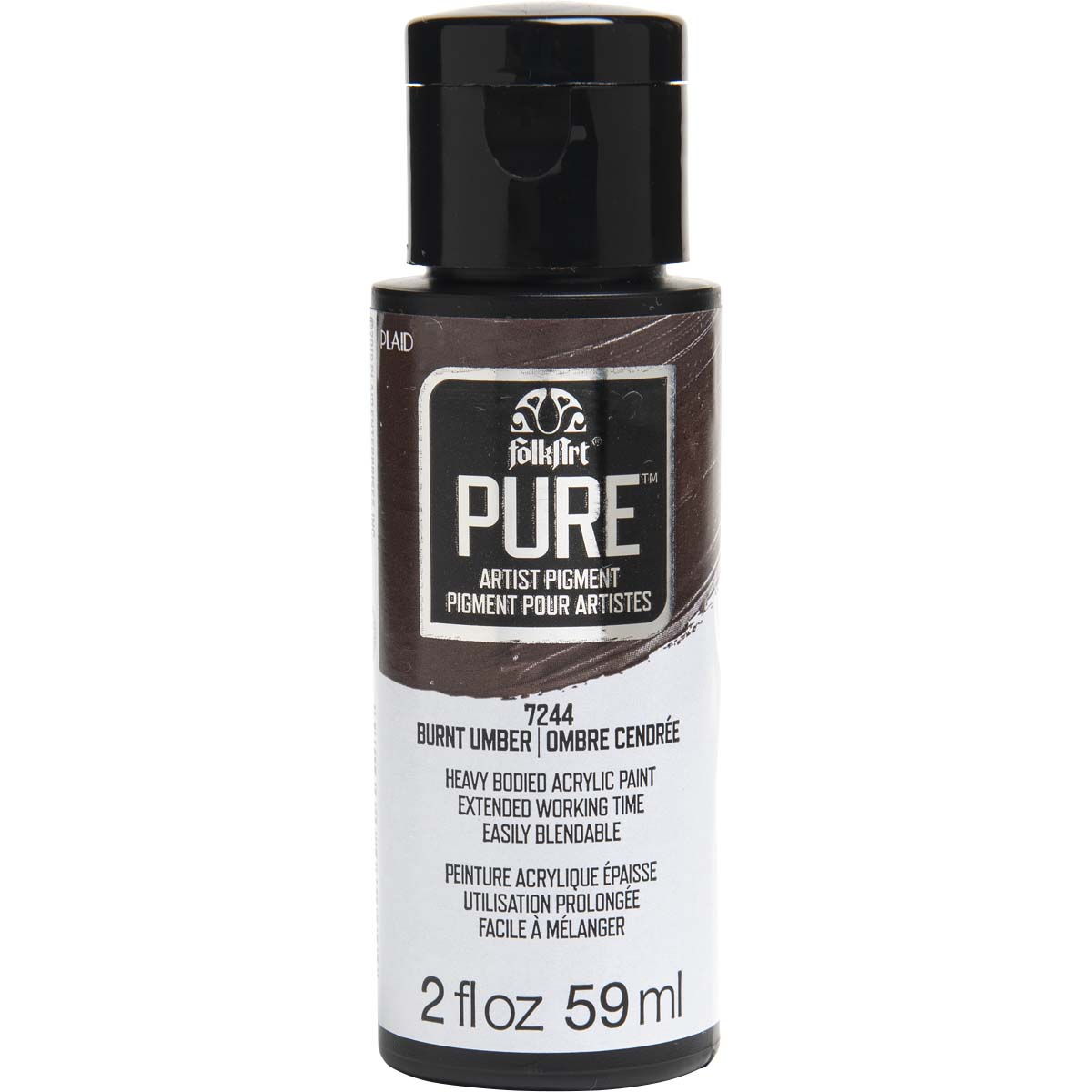 FolkArt ® Pure™ Artist Pigment - Burnt Umber, 2 oz. - 7244