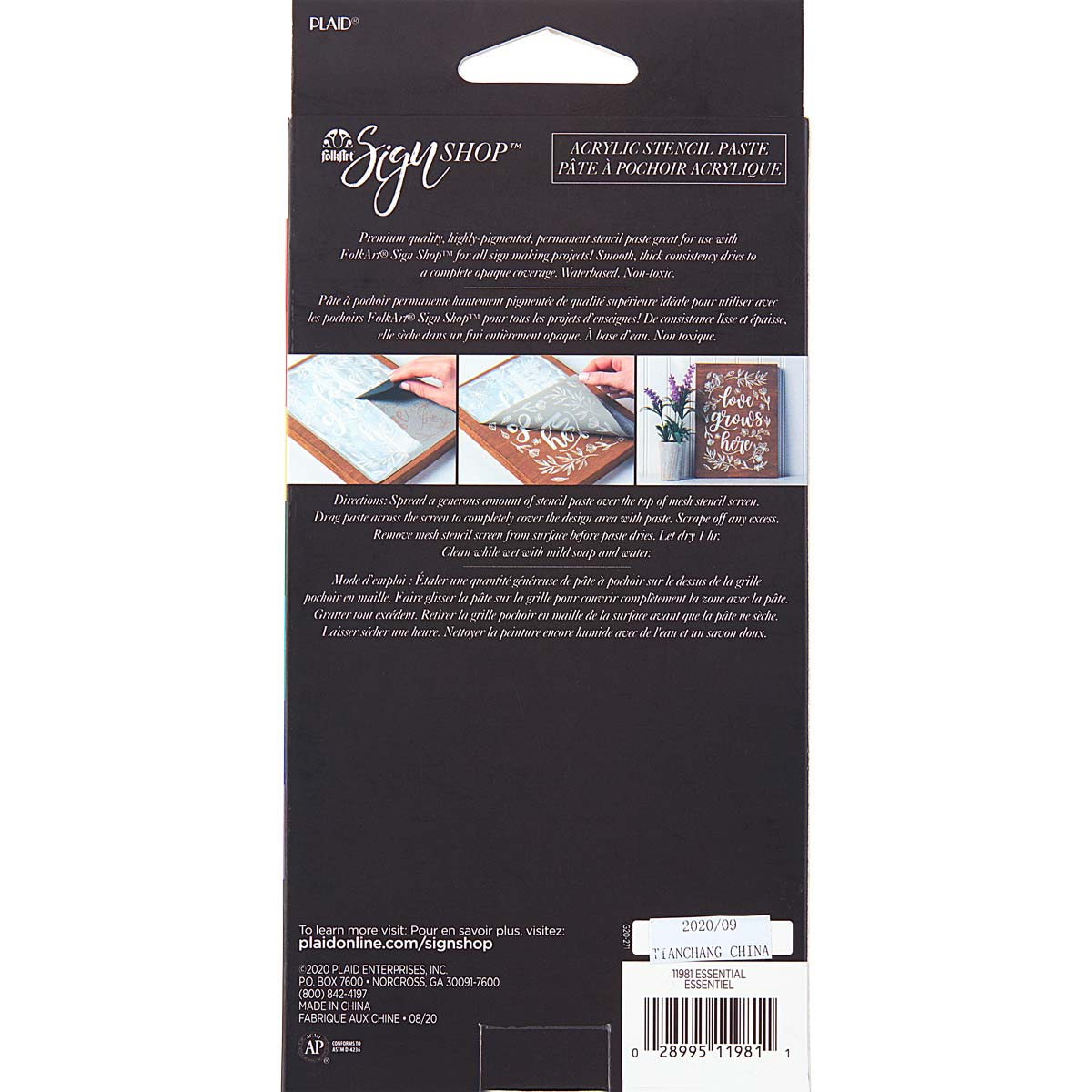 FolkArt ® Sign Shop™ Acrylic Stencil Paste Set - Essential, 10 pc. - 11981