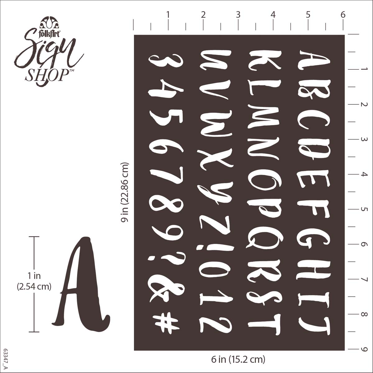 FolkArt ® Sign Shop™ Mesh Stencil - Brushed Letters, 2 pc. - 63347