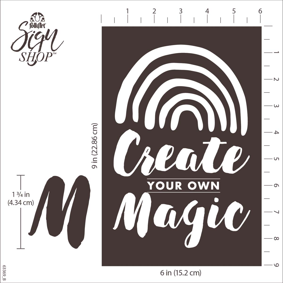 FolkArt ® Sign Shop™ Mesh Stencil - Create Magic, 2 pc. - 63369