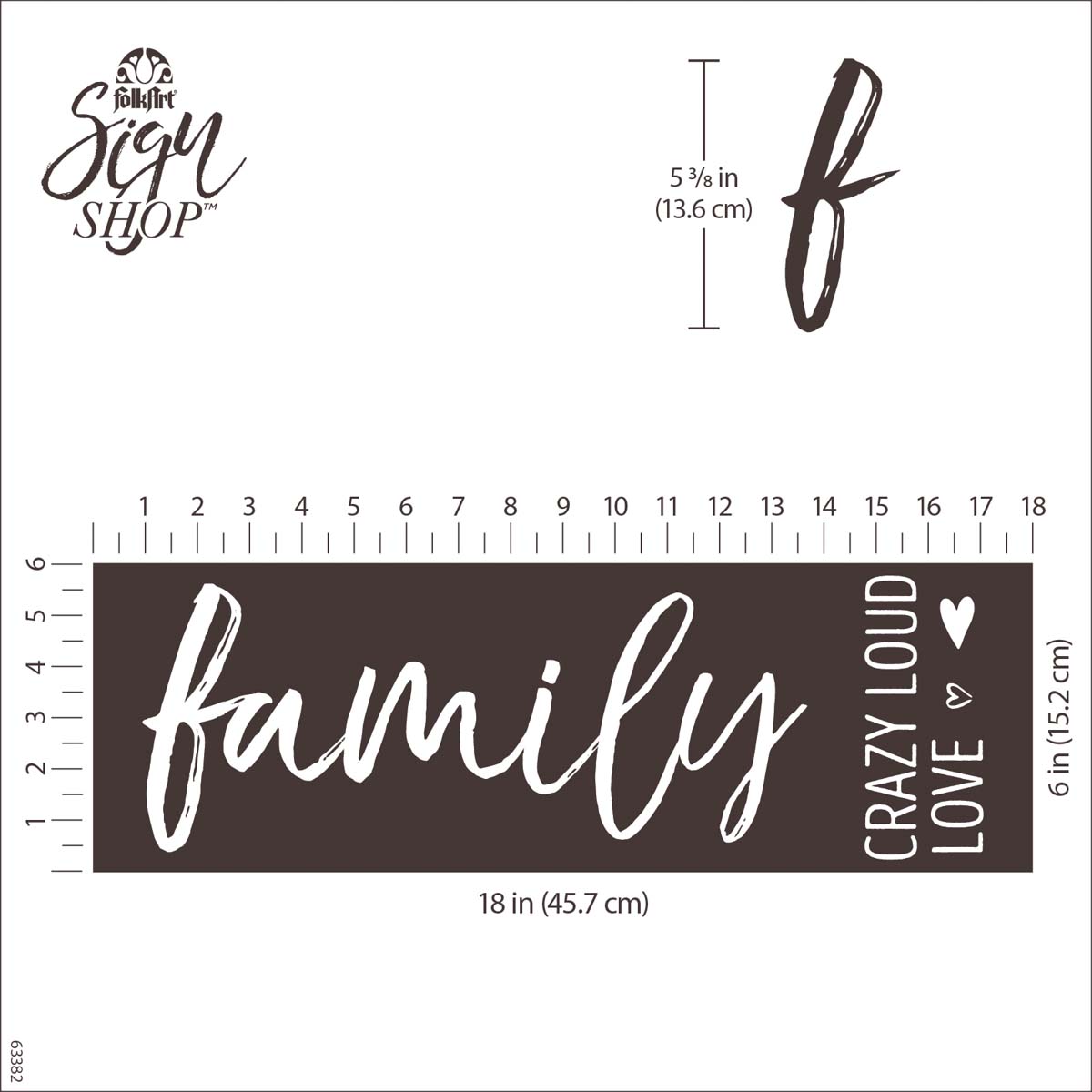 FolkArt ® Sign Shop™ Mesh Stencil - Family Love - 63382