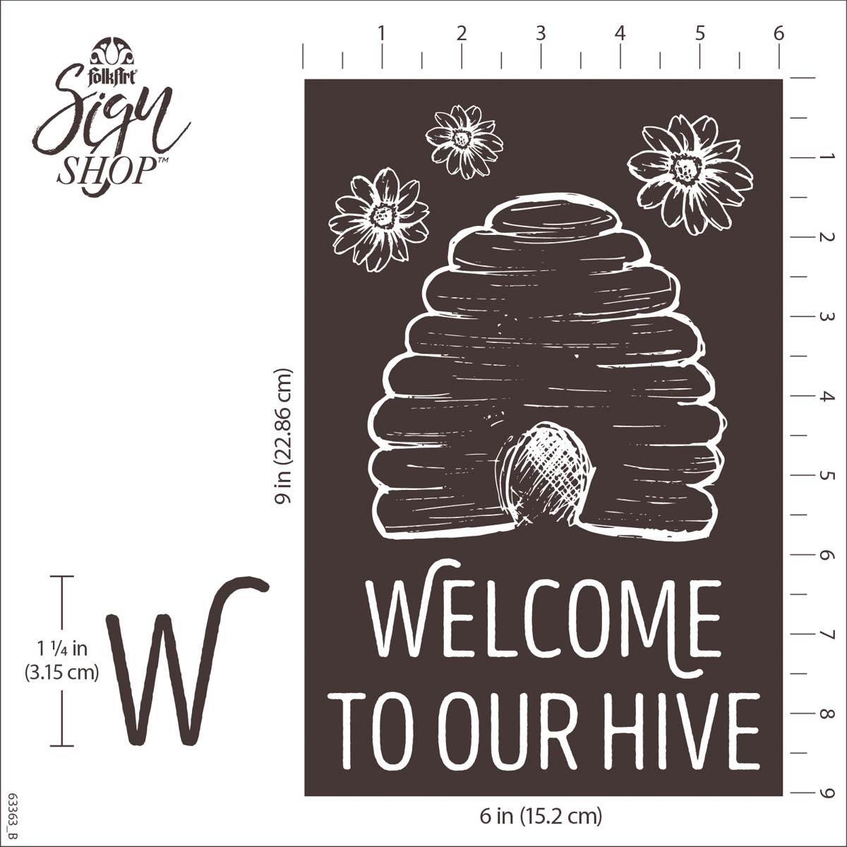 FolkArt ® Sign Shop™ Mesh Stencil - Humble Hive, 2 pc. - 63363