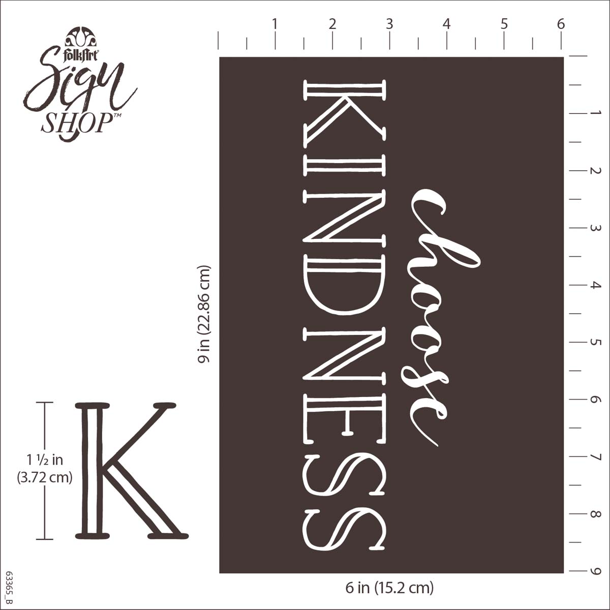 FolkArt ® Sign Shop™ Mesh Stencil - Kindness, 2 pc. - 63365