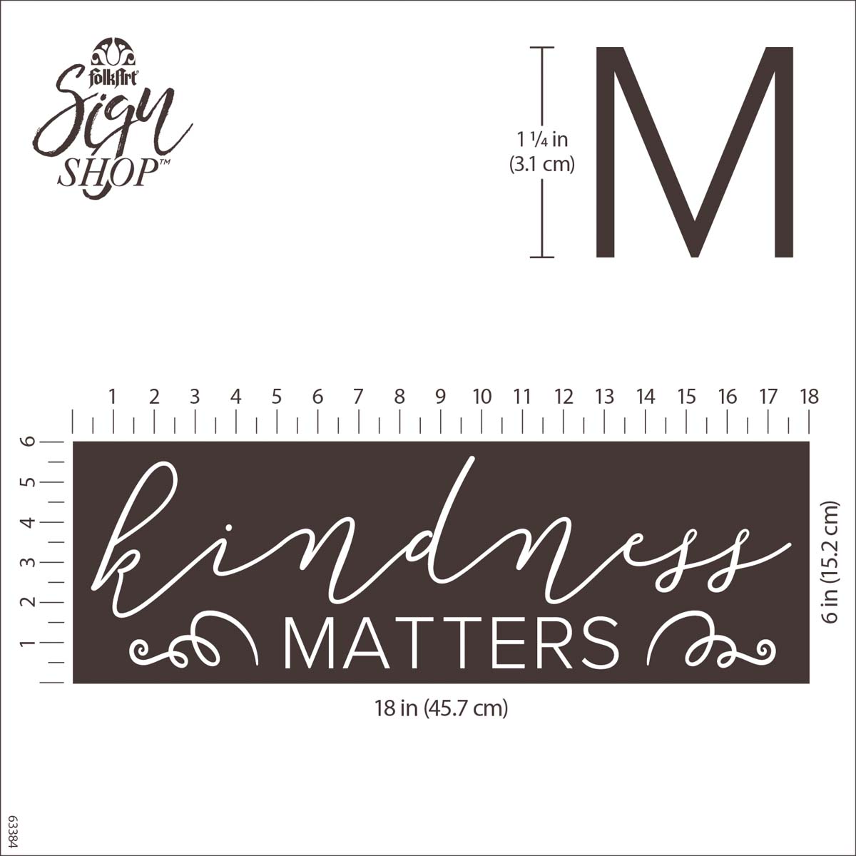 FolkArt ® Sign Shop™ Mesh Stencil - Kindness Matters - 63384