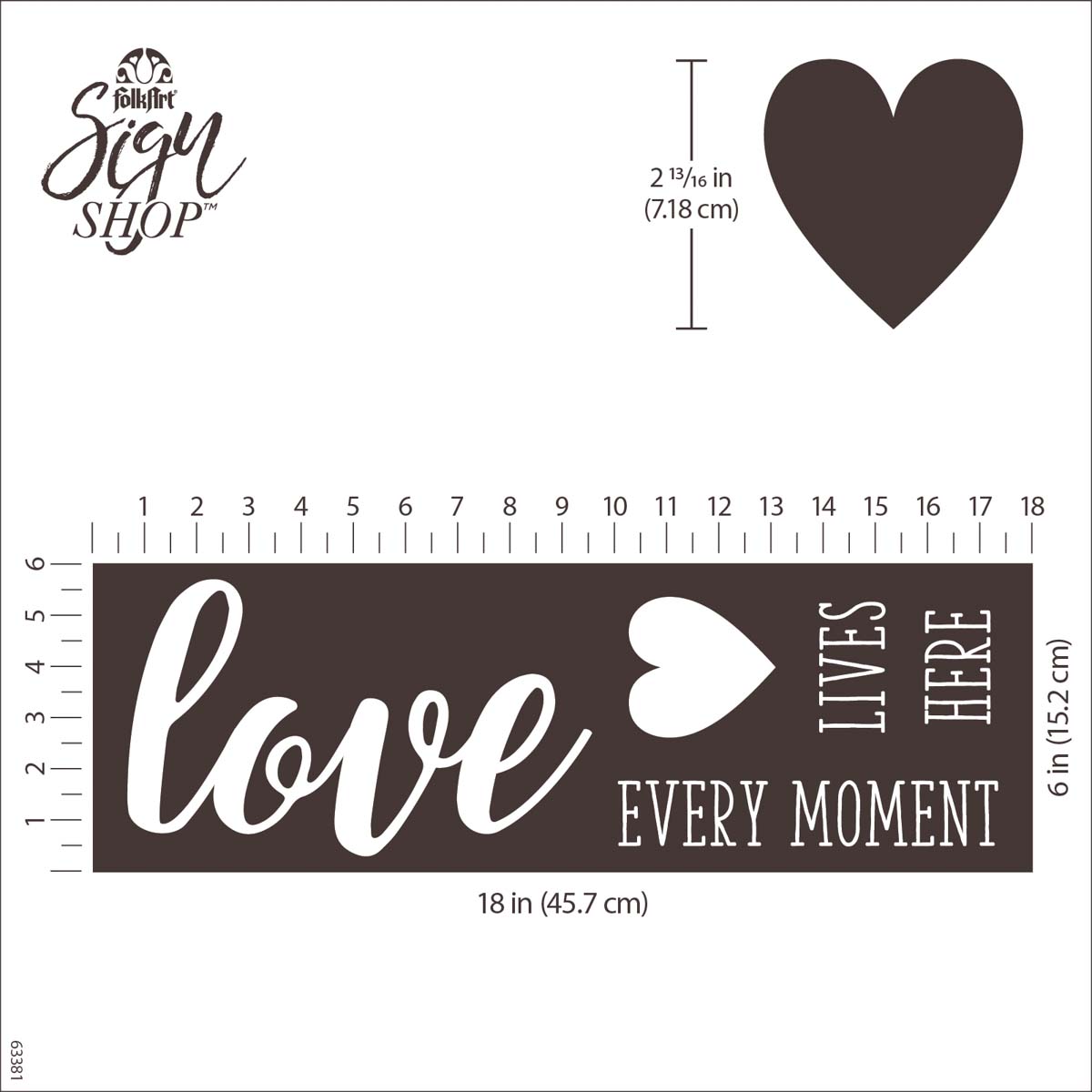 FolkArt ® Sign Shop™ Mesh Stencil - Love Lives Here - 63381