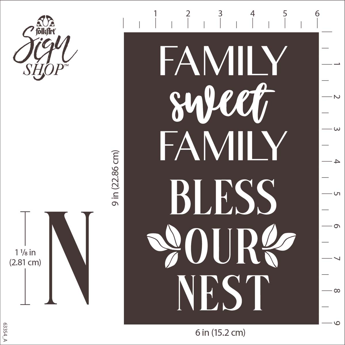 FolkArt ® Sign Shop™ Mesh Stencil - Our Family, 2 pc. - 63354
