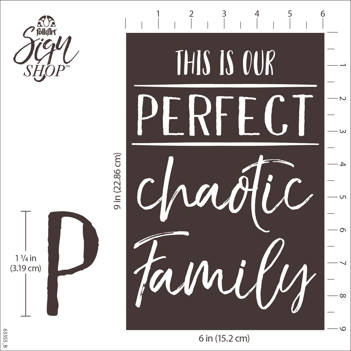 FolkArt ® Sign Shop™ Mesh Stencil - Perfectly Imperfect, 2 pc. - 63355