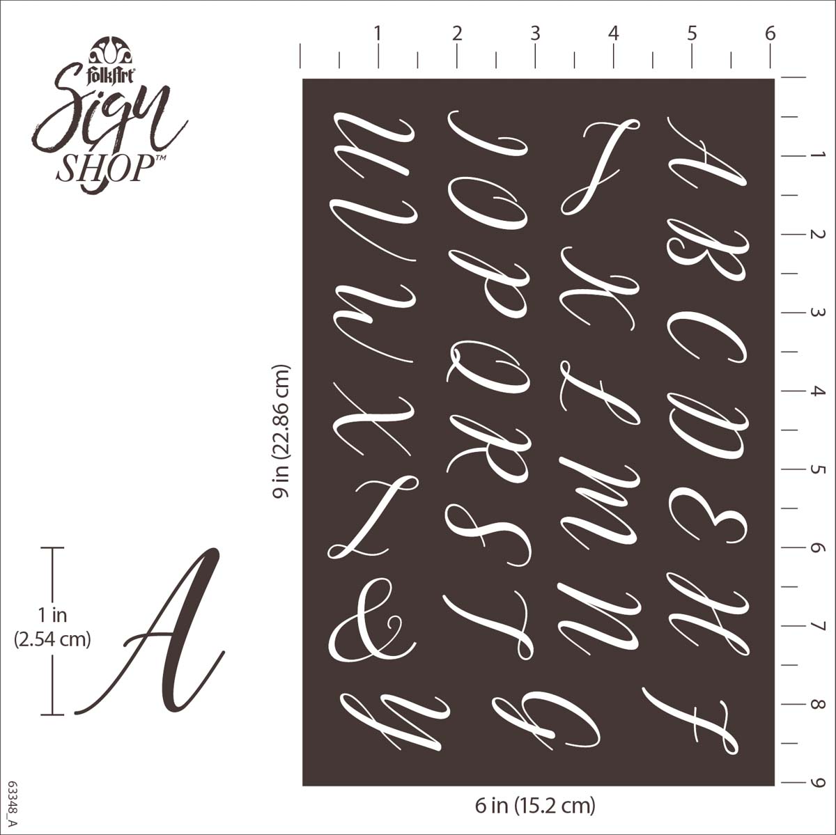 FolkArt ® Sign Shop™ Mesh Stencil - Script Letter Set, 2 pc. - 63348