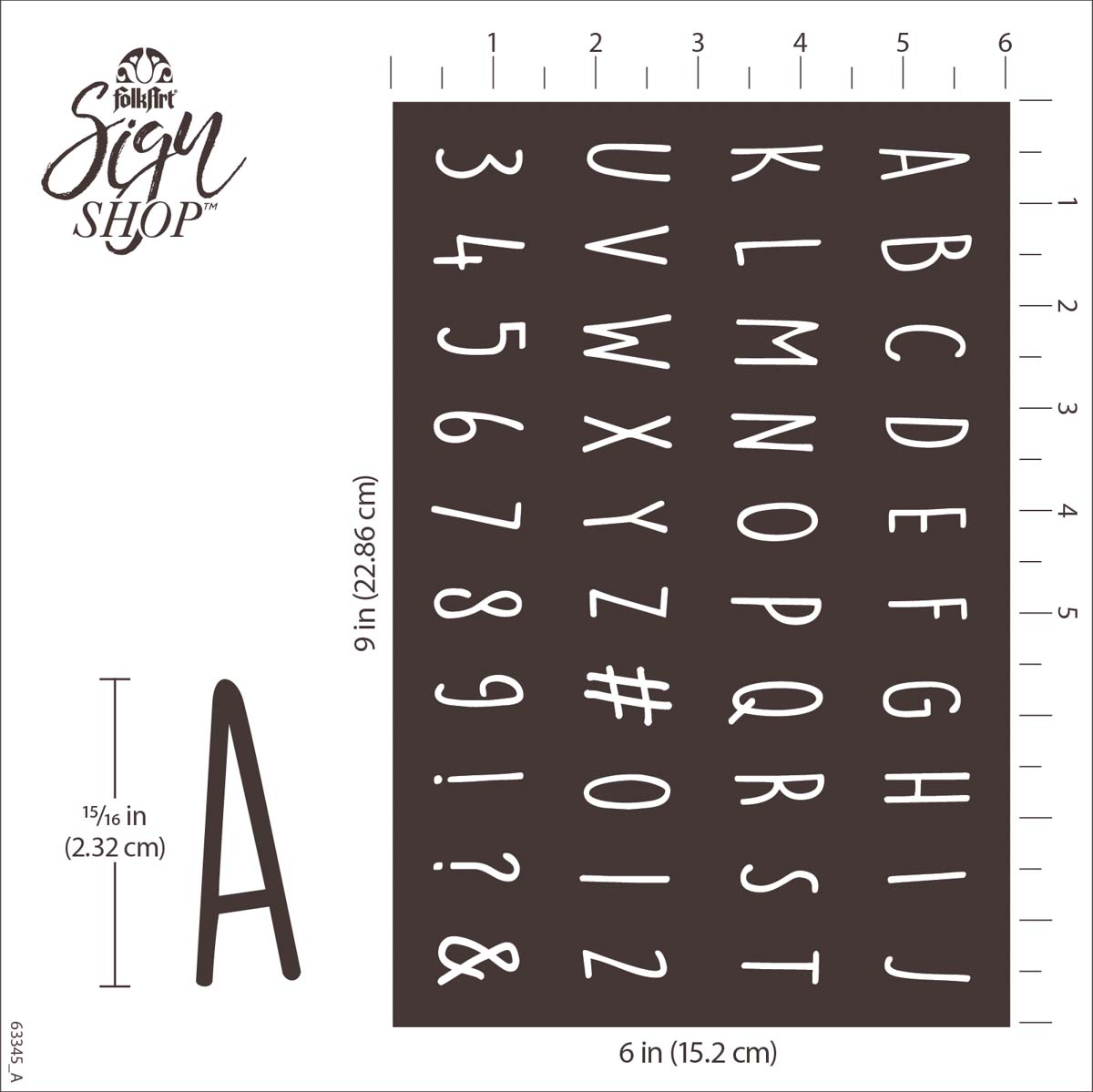 FolkArt ® Sign Shop™ Mesh Stencil - Simple Letters, 2 pc. - 63345