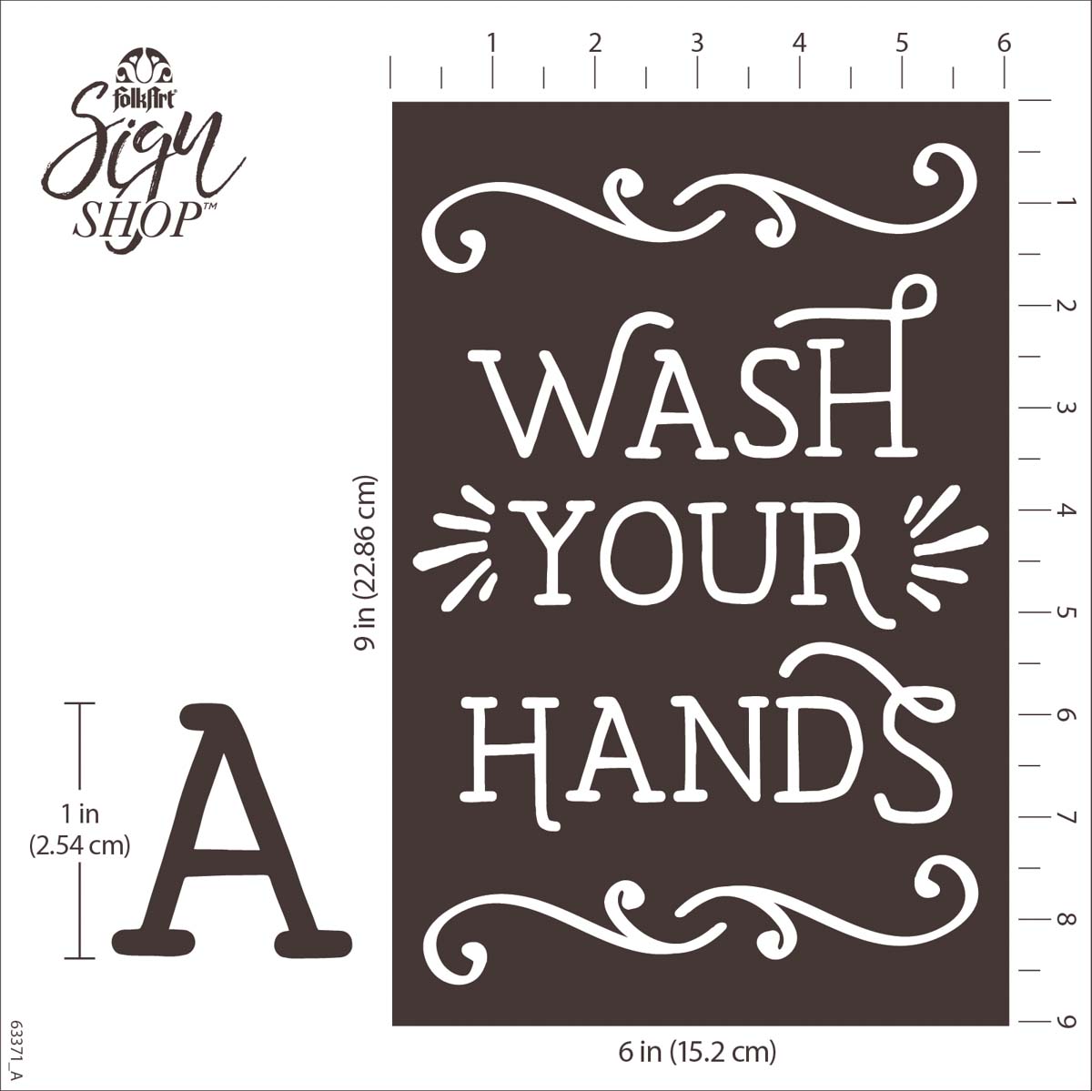 FolkArt ® Sign Shop™ Mesh Stencil - Wash Hands, 2 pc. - 63371