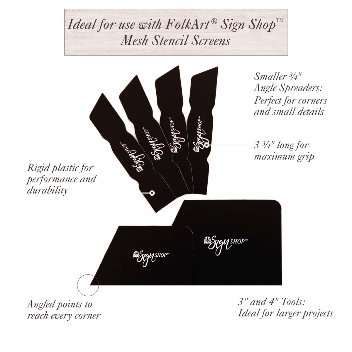 FolkArt ® Sign Shop™ Squeegee Set, 6 pc. - 36354