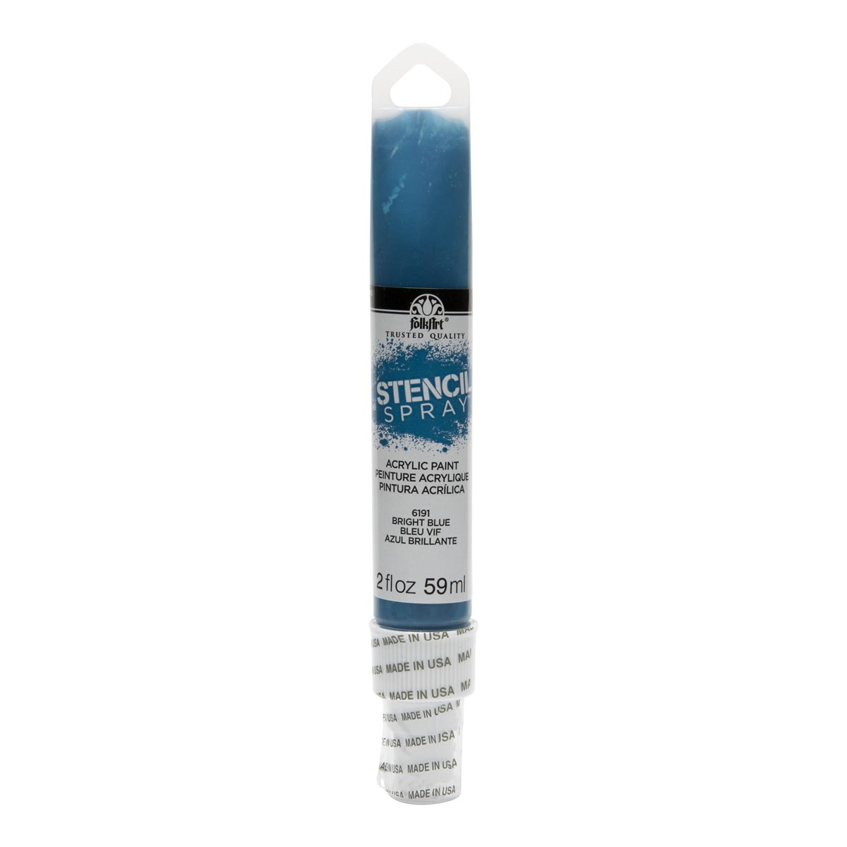 FolkArt ® Stencil Spray™ Acrylic Paint - Bright Blue, 2 oz. - 6191