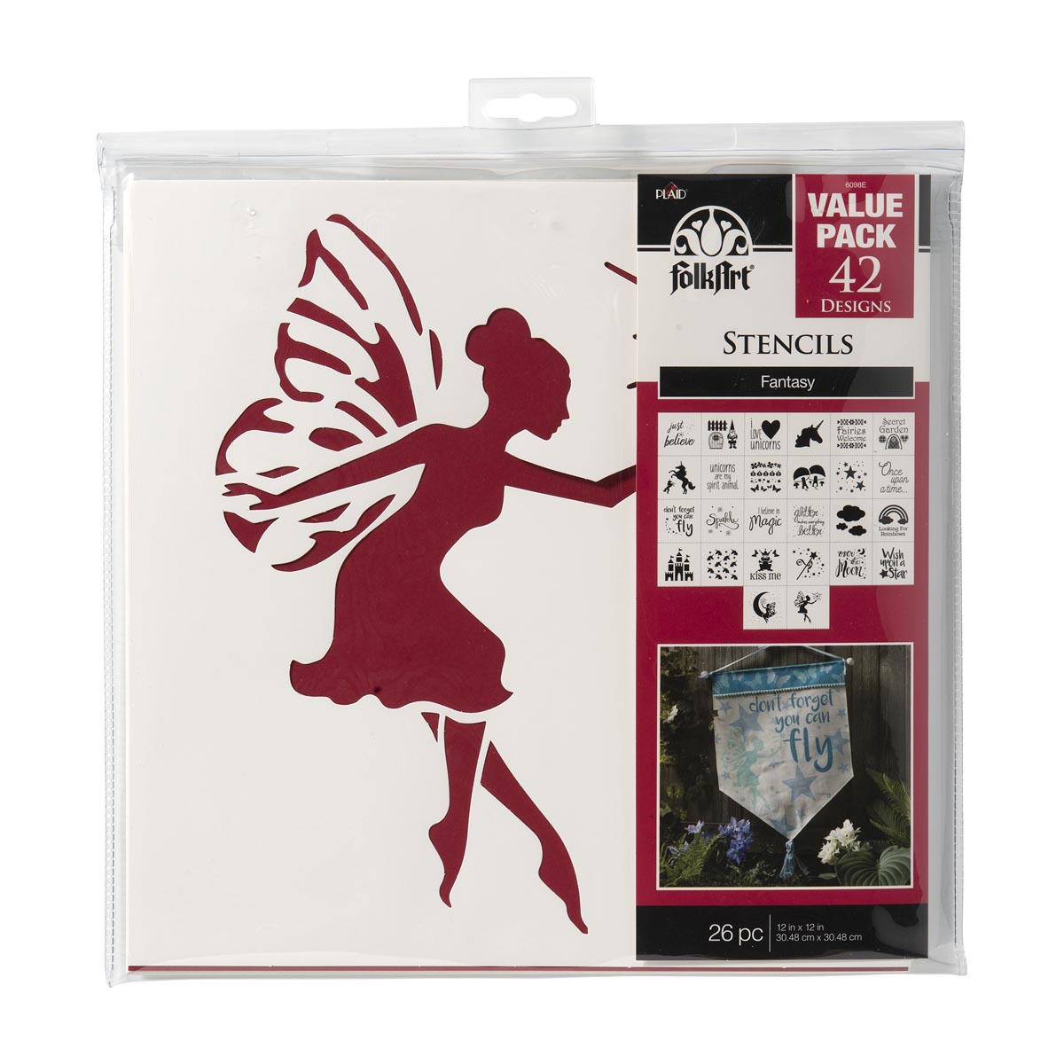 FolkArt ® Stencil Value Packs - Fantasy, 12