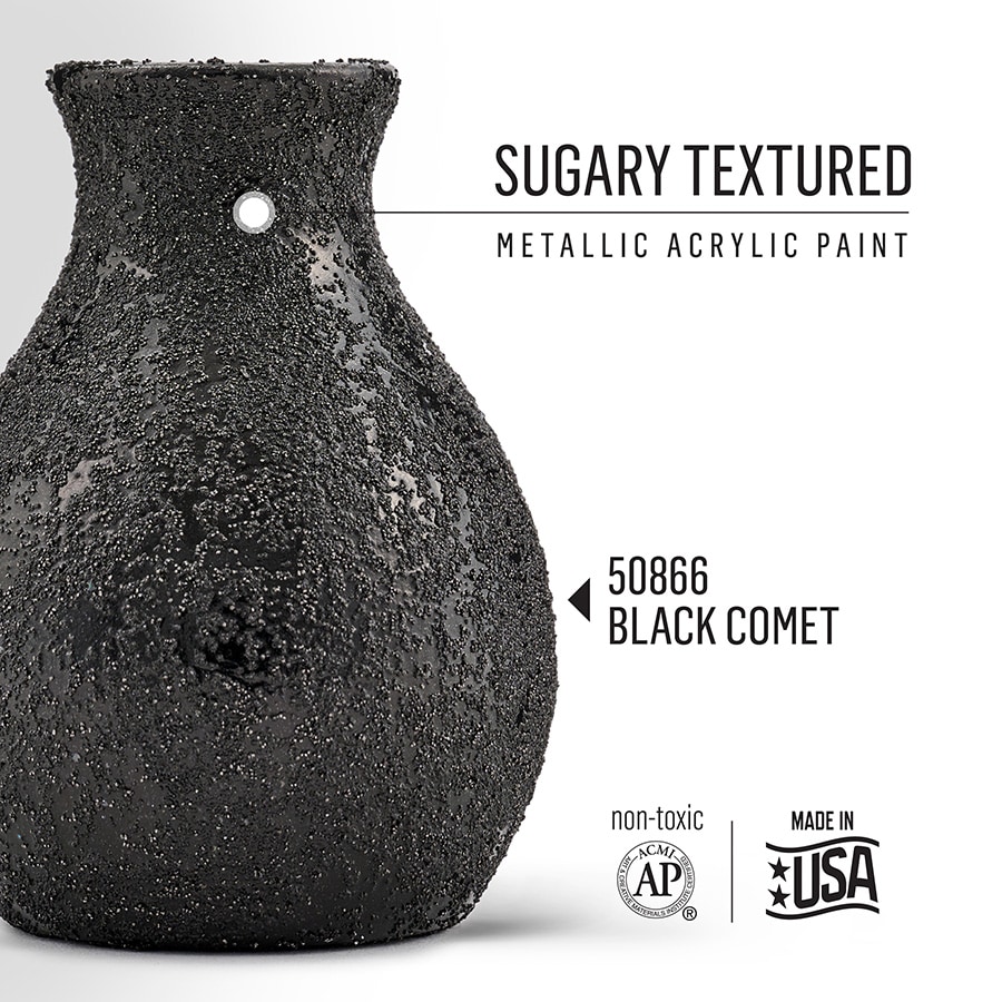 FolkArt ® Sugar Metallic™ Acrylic Paint - Black Comet, 2 oz. - 50866
