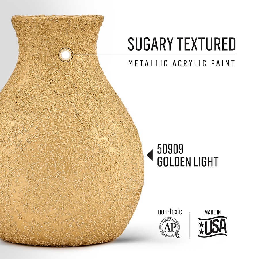 FolkArt ® Sugar Metallic™ Acrylic Paint - Golden Light, 2 oz. - 50909