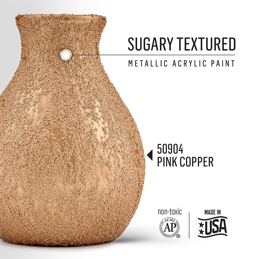 FolkArt ® Sugar Metallic™ Acrylic Paint - Pink Copper, 2 oz. - 50904