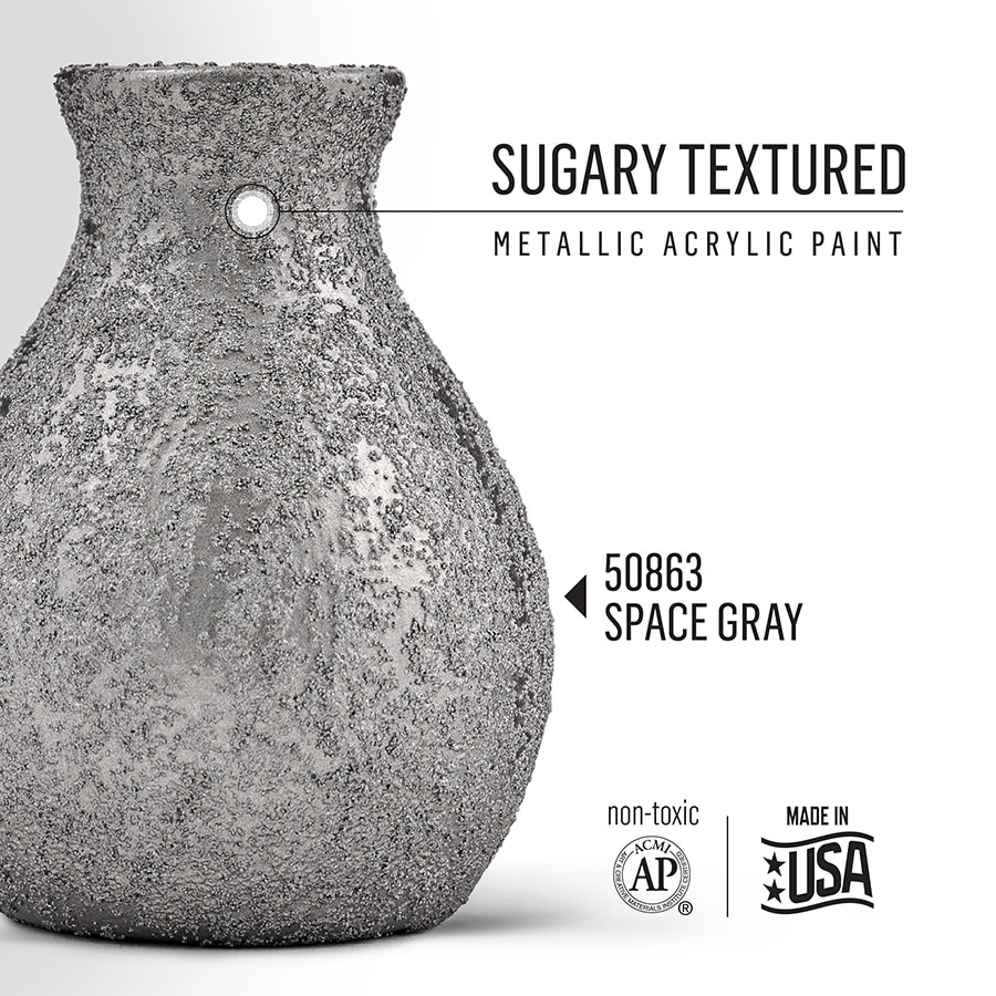 FolkArt ® Sugar Metallic™ Acrylic Paint - Space Gray, 2 oz. - 50863
