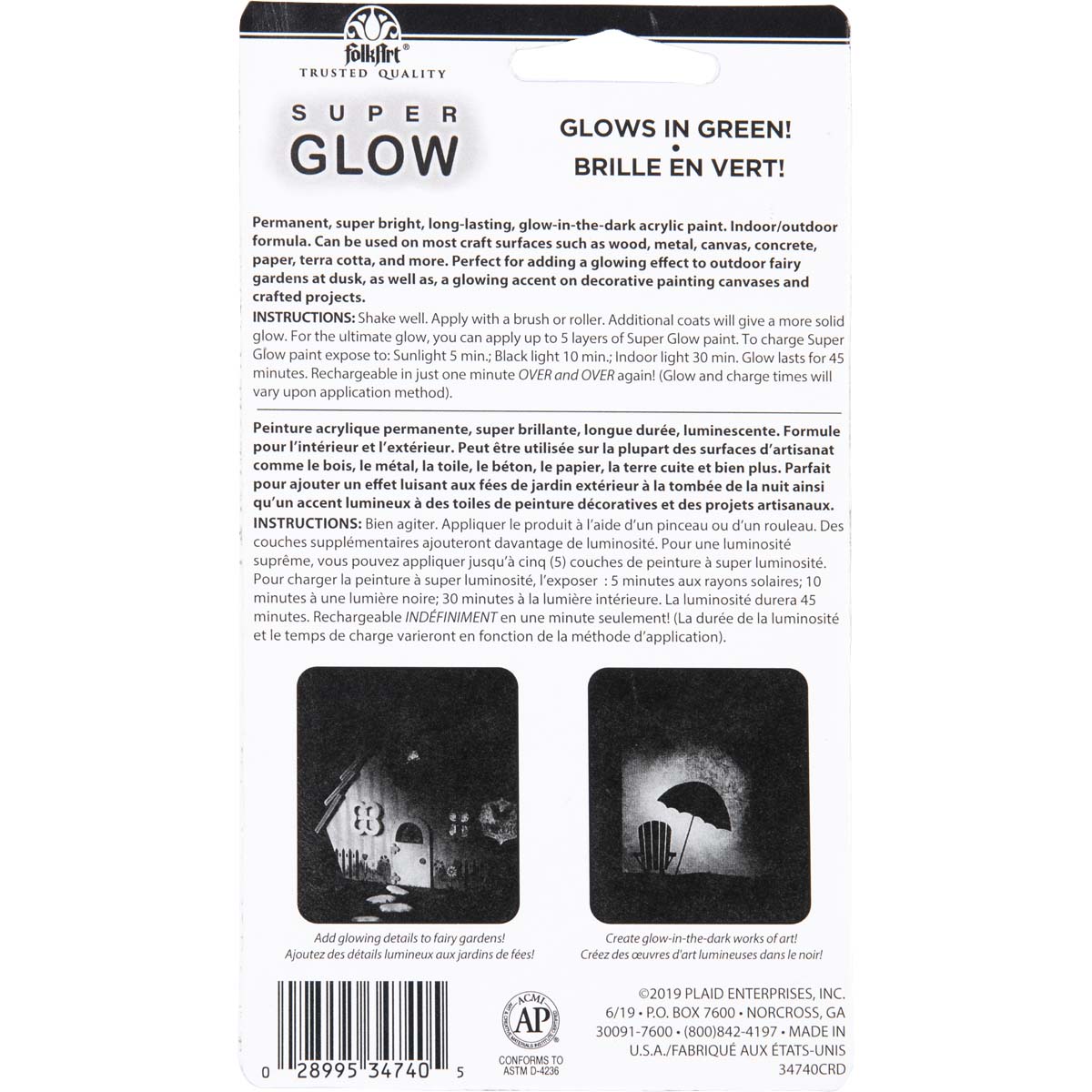 FolkArt ® Super GLOW™ 2 oz. Carded - Green - 34740