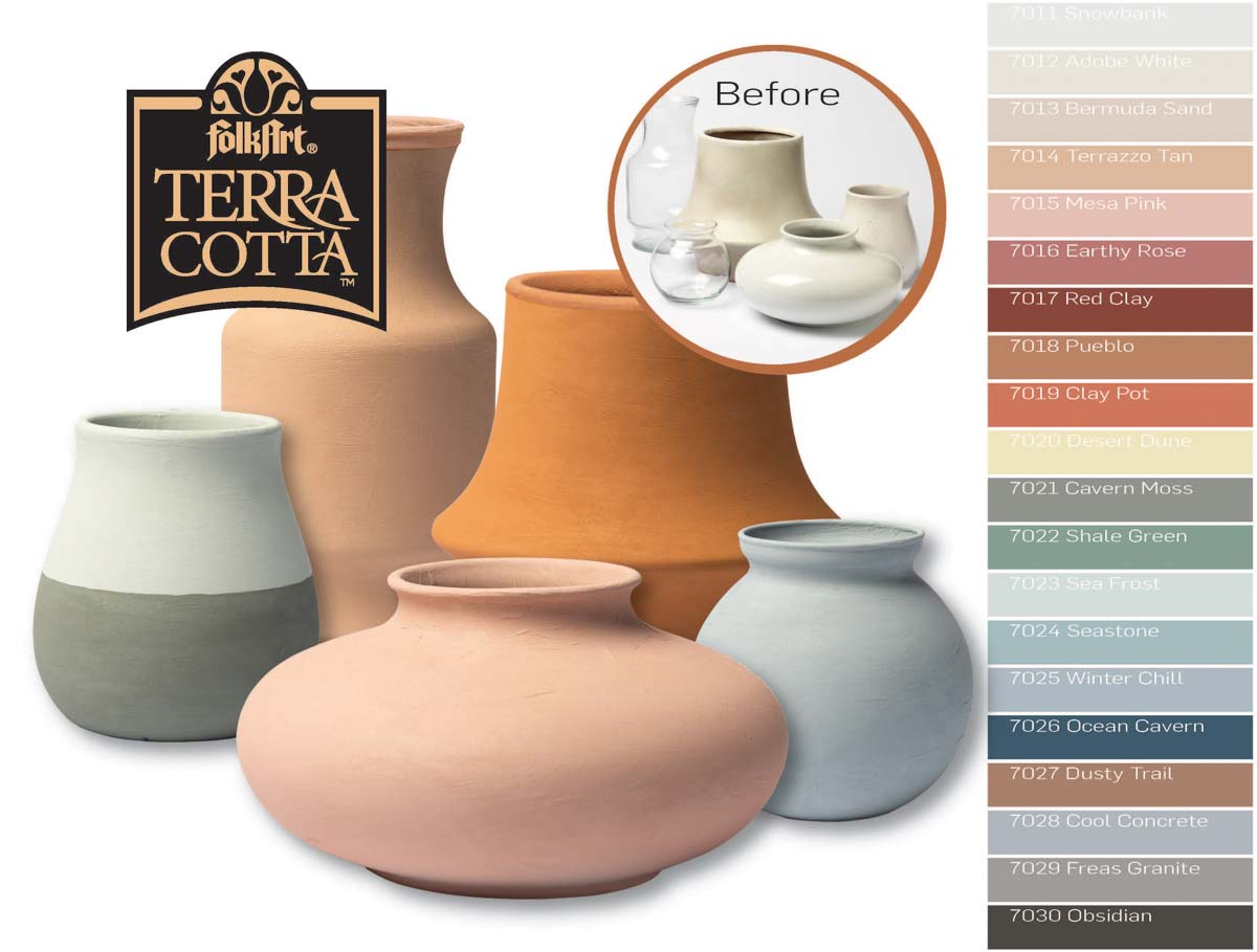 FolkArt ® Terra Cotta™ Acrylic Paint - Sea Stone, 2 oz. - 7024