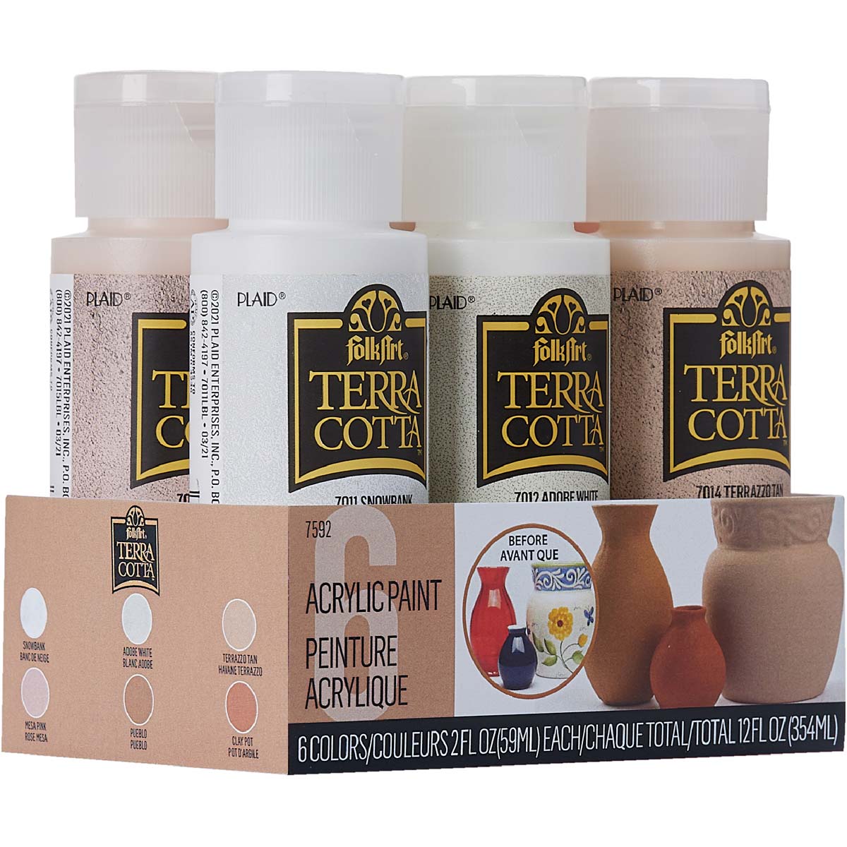 FolkArt ® Terra Cotta™ Acrylic Paint Set - Essential, 6 pcs. - 7592