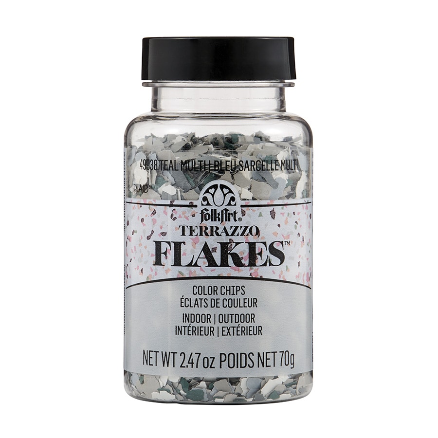 FolkArt ® Terrazzo Flakes - Teal Multi, 2.47 oz. - 49938