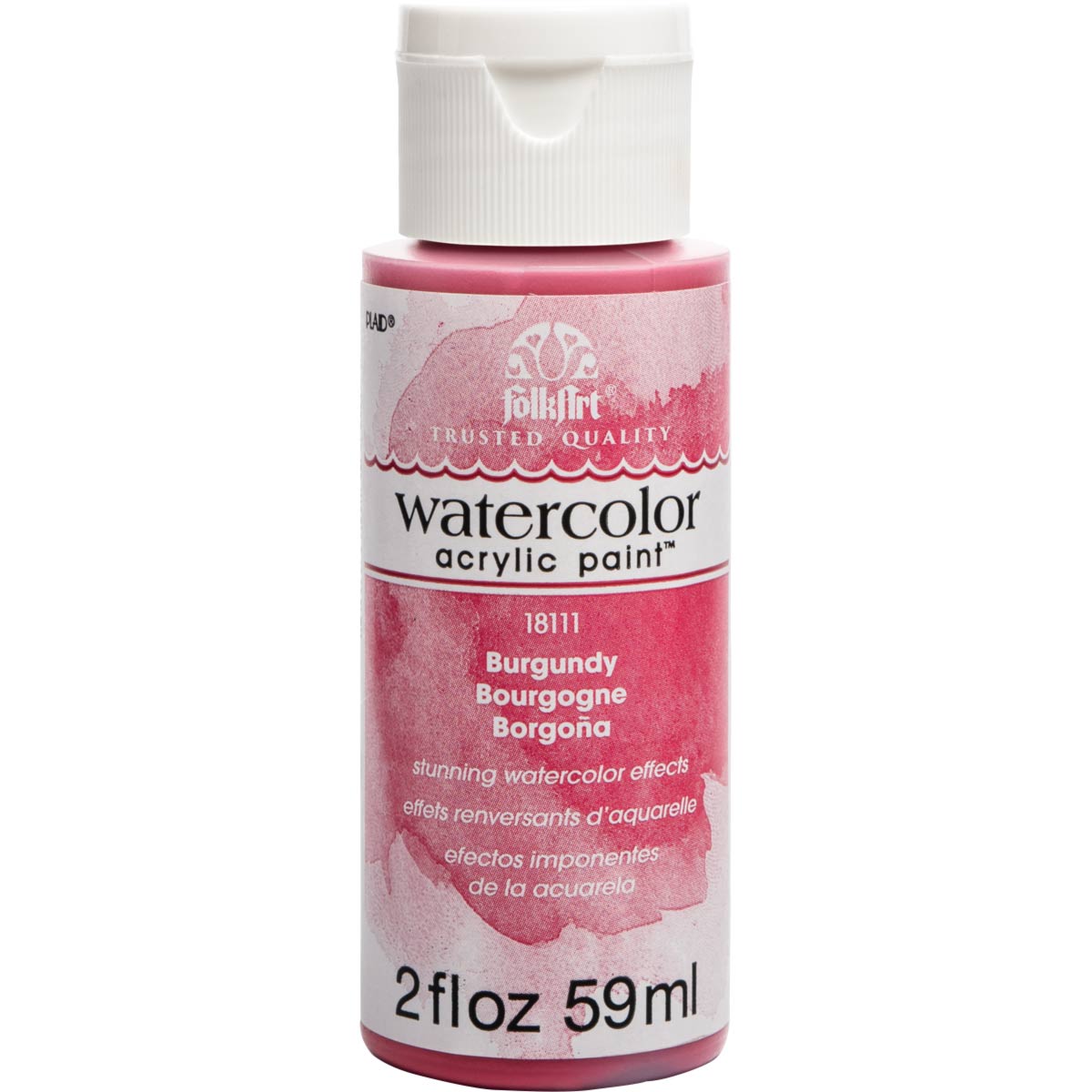 FolkArt ® Watercolor Acrylic Paint™ - Burgundy, 2 oz. - 18111