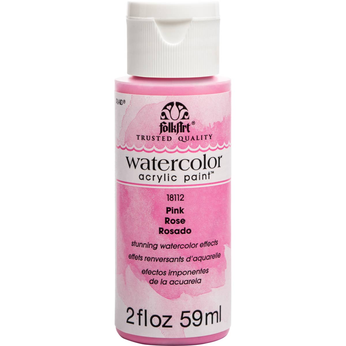 FolkArt ® Watercolor Acrylic Paint™ - Pink, 2 oz. - 18112