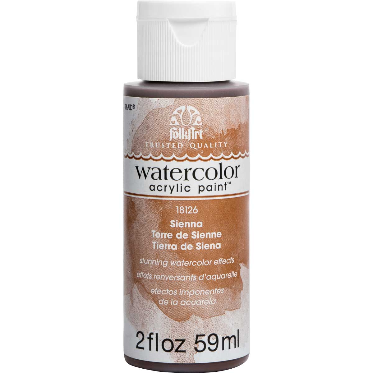 FolkArt ® Watercolor Acrylic Paint™ - Sienna, 2 oz. - 18126