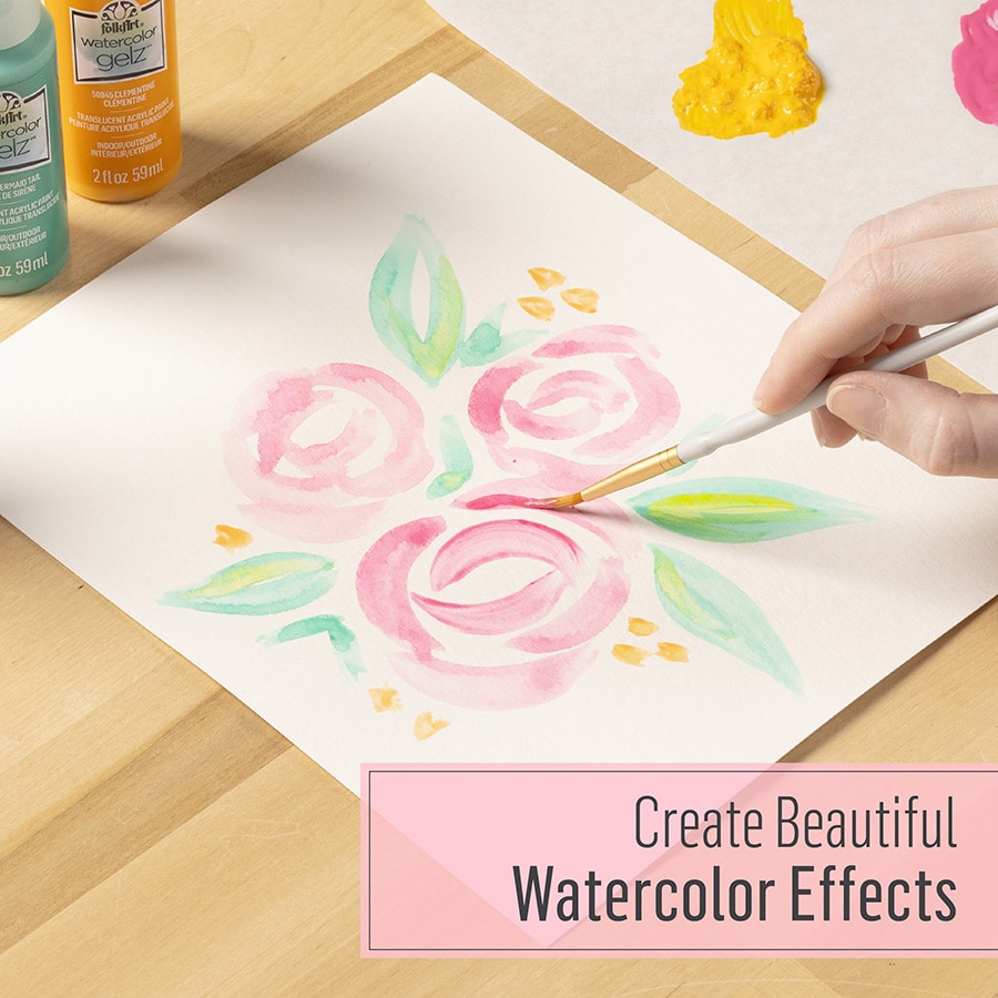 FolkArt ® Watercolor Gelz™ Acrylic Paint - Clementine, 2 oz. - 50945